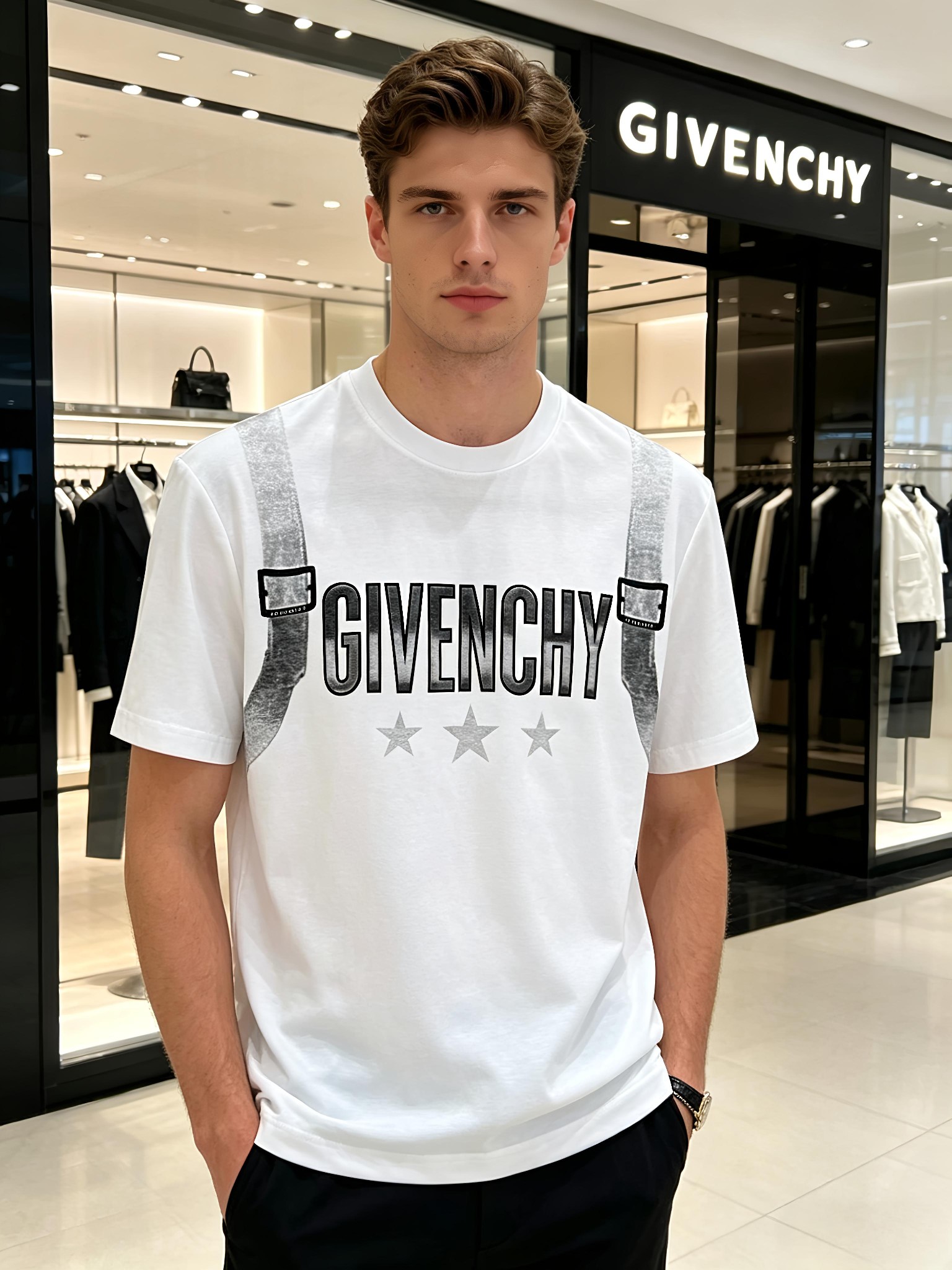 NO:910983,'Givenchy GIVENCHY' VIP advanced customization!  2026 spring and summer new short-sleeved. This T-shirt is a new product in the summer men's wear series. It is carefully made of imported fabrics with mercerized technology and has a heavy three-dimensional logo to add a casual style. Size M-3XL Recommended reference M120 catties or less (including 120 catties) L121-140 catties XL141-160 catties 2XL161-180 catties  3XL181—200 pounds,,givenchy,givenchy,T-shirt,tees,t-shirt,19860909《纪梵希 GIVENCHY》VIP高级定制！ 2026春夏季新款短袖.这款T恤是夏季男装系列新品,采用丝光工艺进口面料精心制作,重工立体Logo,增添休闲风范.码数 M-3XL 推荐参考 M120斤以内（含120斤） L121—140斤 XL141—160斤 2XL161—180斤 3XL181—200斤,,givenchy,givenchy,T-shirt,tees，t-shirt,,Men's clothing