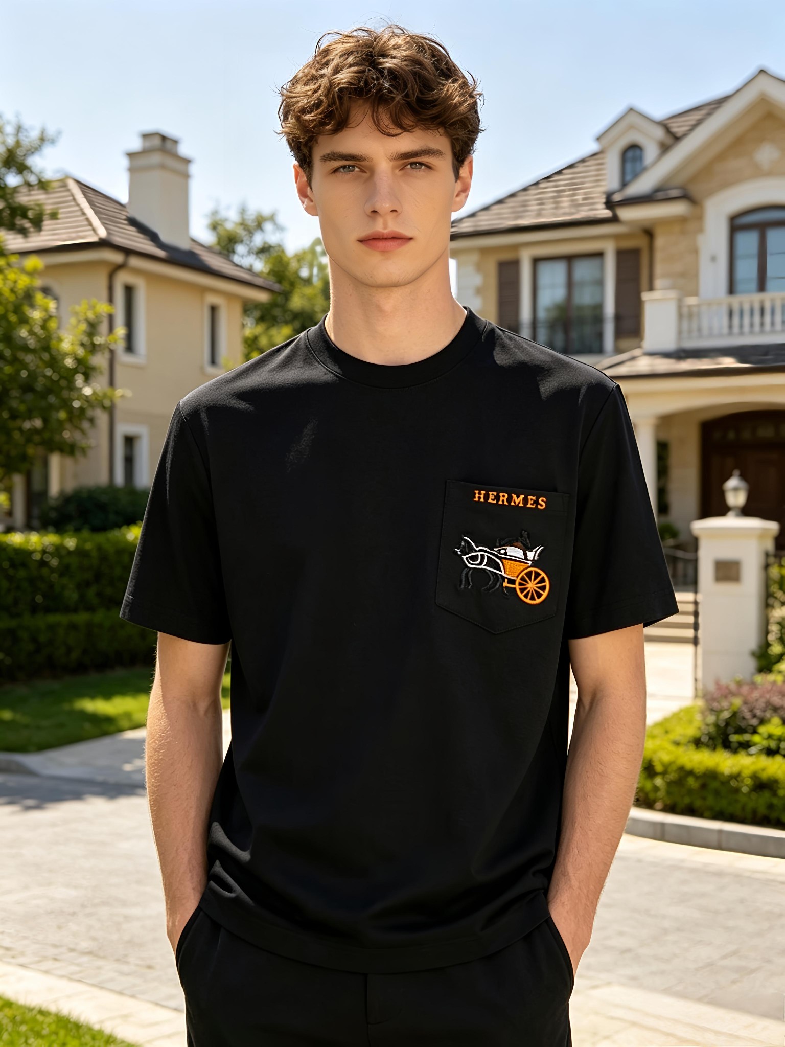 NO:776519,'HERMES' VIP advanced customization!  2026 spring and summer new short-sleeved. This T-shirt is a new product in the summer men's wear series. It is carefully made of imported fabrics with mercerized technology and has a heavy three-dimensional logo to add a casual style. Size M-3XL Recommended reference M120 catties or less (including 120 catties) L121-140 catties XL141-160 catties 2XL161-180 catties  3XL181—200 pounds,,hermes,hermes,T-shirt,tees,t-shirt,19860909《爱马仕 HERMES》VIP高级定制！ 2026春夏季新款短袖.这款T恤是夏季男装系列新品,采用丝光工艺进口面料精心制作,重工立体Logo,增添休闲风范.码数 M-3XL 推荐参考 M120斤以内（含120斤） L121—140斤 XL141—160斤 2XL161—180斤 3XL181—200斤,,hermes,hermes,T-shirt,tees，t-shirt,,Men's clothing