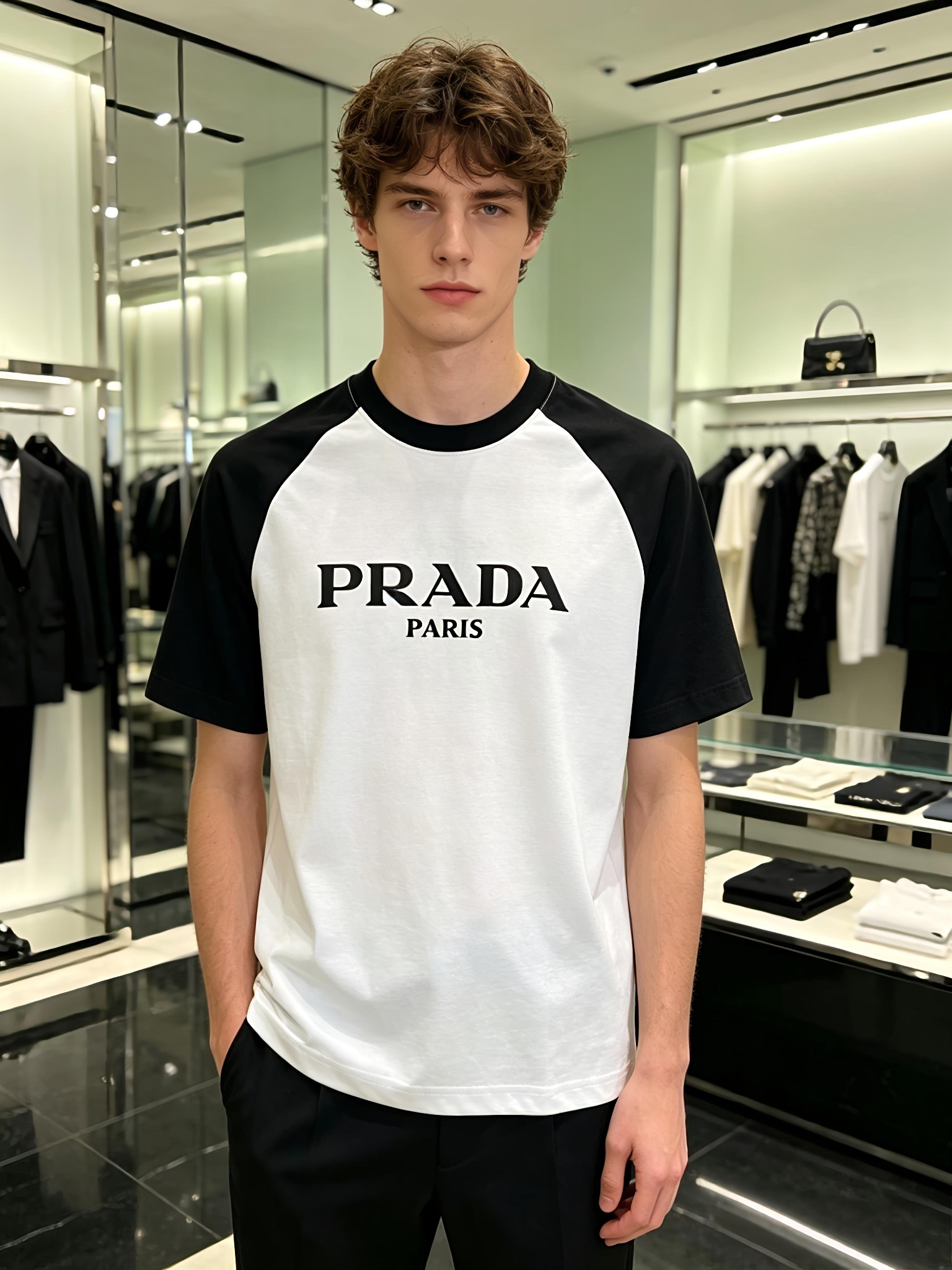 NO:910987,'PRADA' VIP advanced customization!  2026 spring and summer new short-sleeved. This T-shirt is a new product in the summer men's wear series. It is carefully made of imported fabrics with mercerized technology and has a heavy three-dimensional logo to add a casual style. Size M-3XL Recommended reference M120 catties or less (including 120 catties) L121-140 catties XL141-160 catties 2XL161-180 catties  3XL181—200 pounds,,prada,prada,T-shirt,tees,t-shirt,19860909《普拉达 PRADA》VIP高级定制！ 2026春夏季新款短袖.这款T恤是夏季男装系列新品,采用丝光工艺进口面料精心制作,重工立体Logo,增添休闲风范.码数 M-3XL 推荐参考 M120斤以内（含120斤） L121—140斤 XL141—160斤 2XL161—180斤 3XL181—200斤,,prada,prada,T-shirt,tees，t-shirt,,Men's clothing