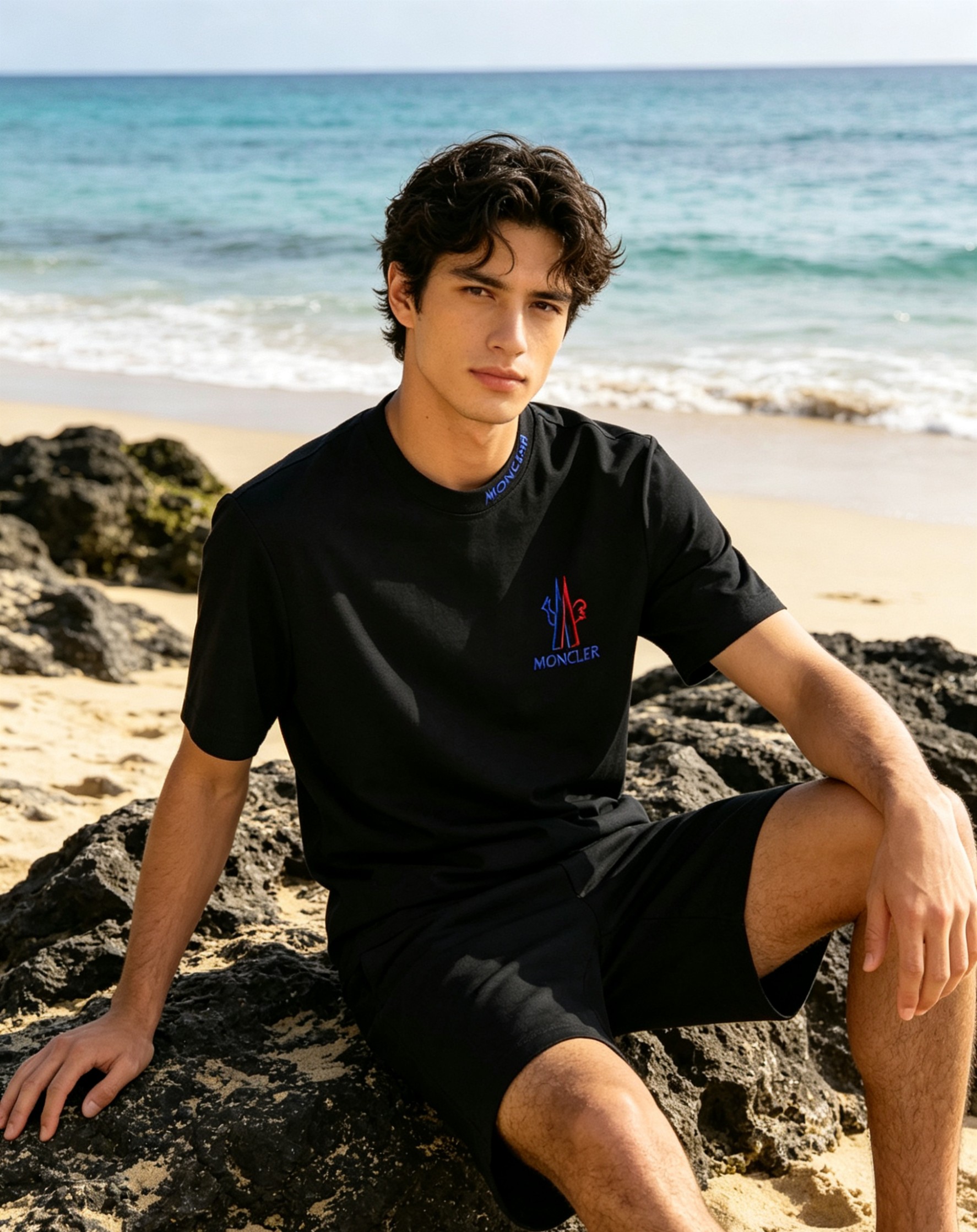 🐴《蒙口 Moncler》VIP高级定制！ 2026春夏季新款短袖。这款T恤是夏季男装系列新品，采用丝光