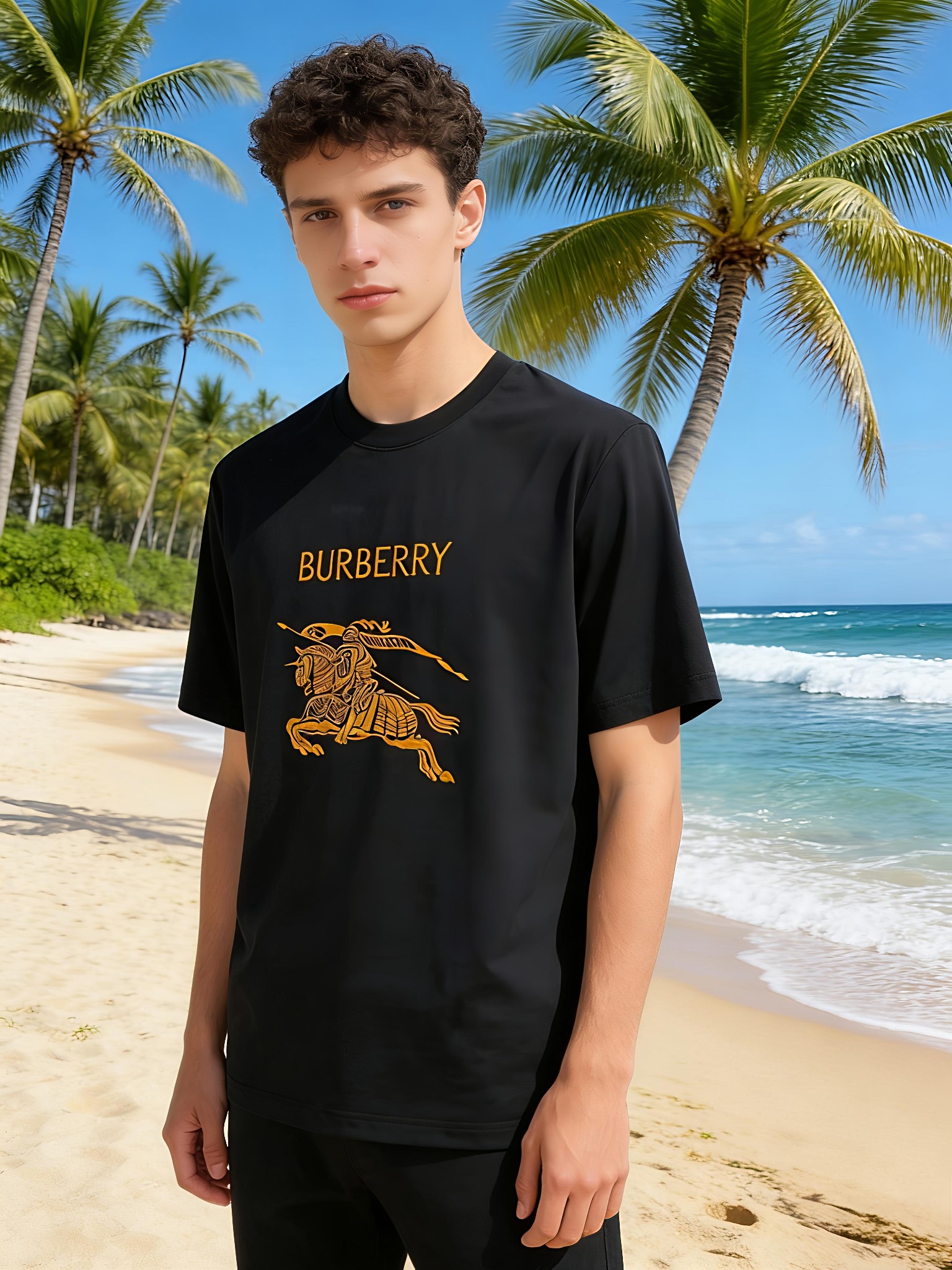 🐴《巴宝莉 Burberry》VIP高级定制！ 2026春夏季新款短袖。这款T恤是夏季男装系列新品，采用