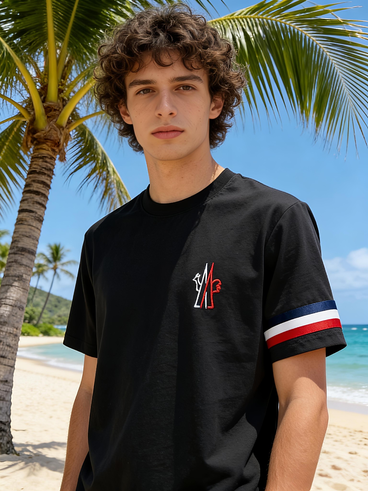 🐴《蒙口 Moncler》VIP高级定制！ 2026春夏季新款短袖。这款T恤是夏季男装系列新品，采用丝光