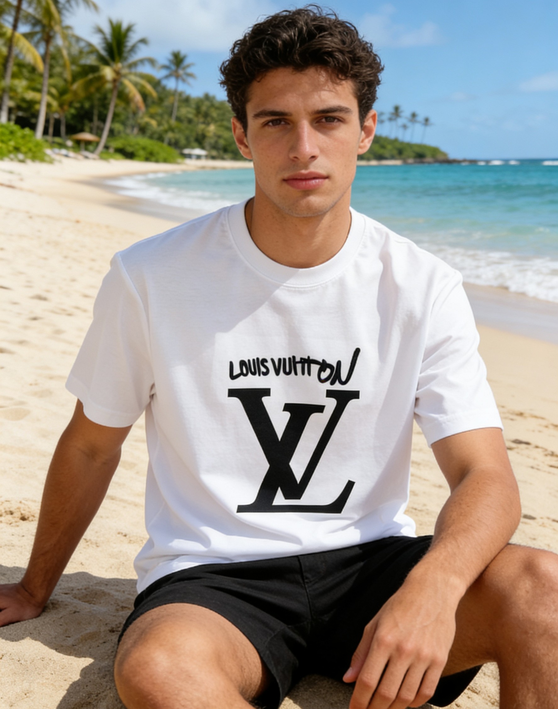 🐴《路易威登 LV》VIP高级定制！ 2026春夏季新款短袖。这款T恤是夏季男装系列新品，采用丝光工艺进
