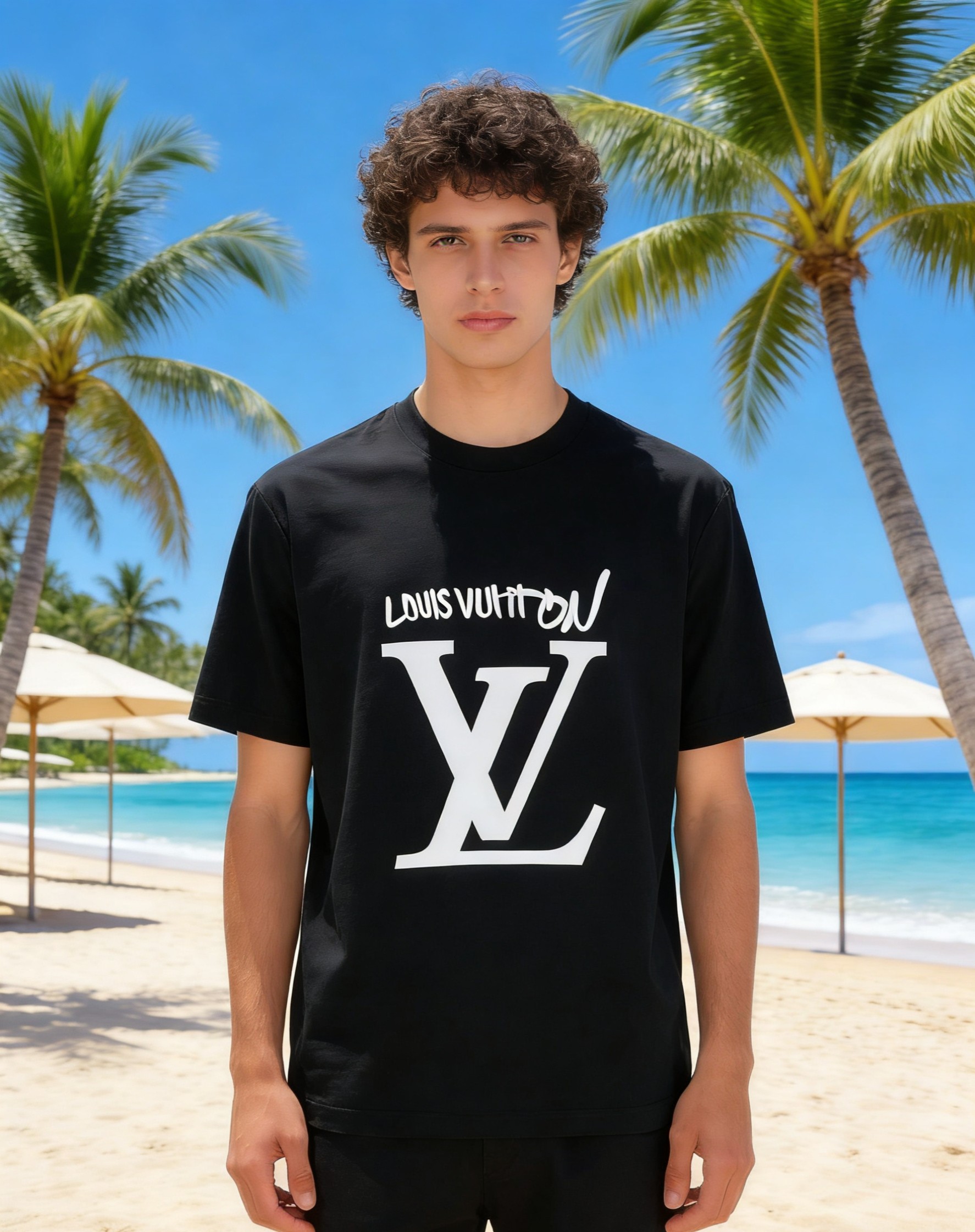 🐴《路易威登 LV》VIP高级定制！ 2026春夏季新款短袖。这款T恤是夏季男装系列新品，采用丝光工艺进