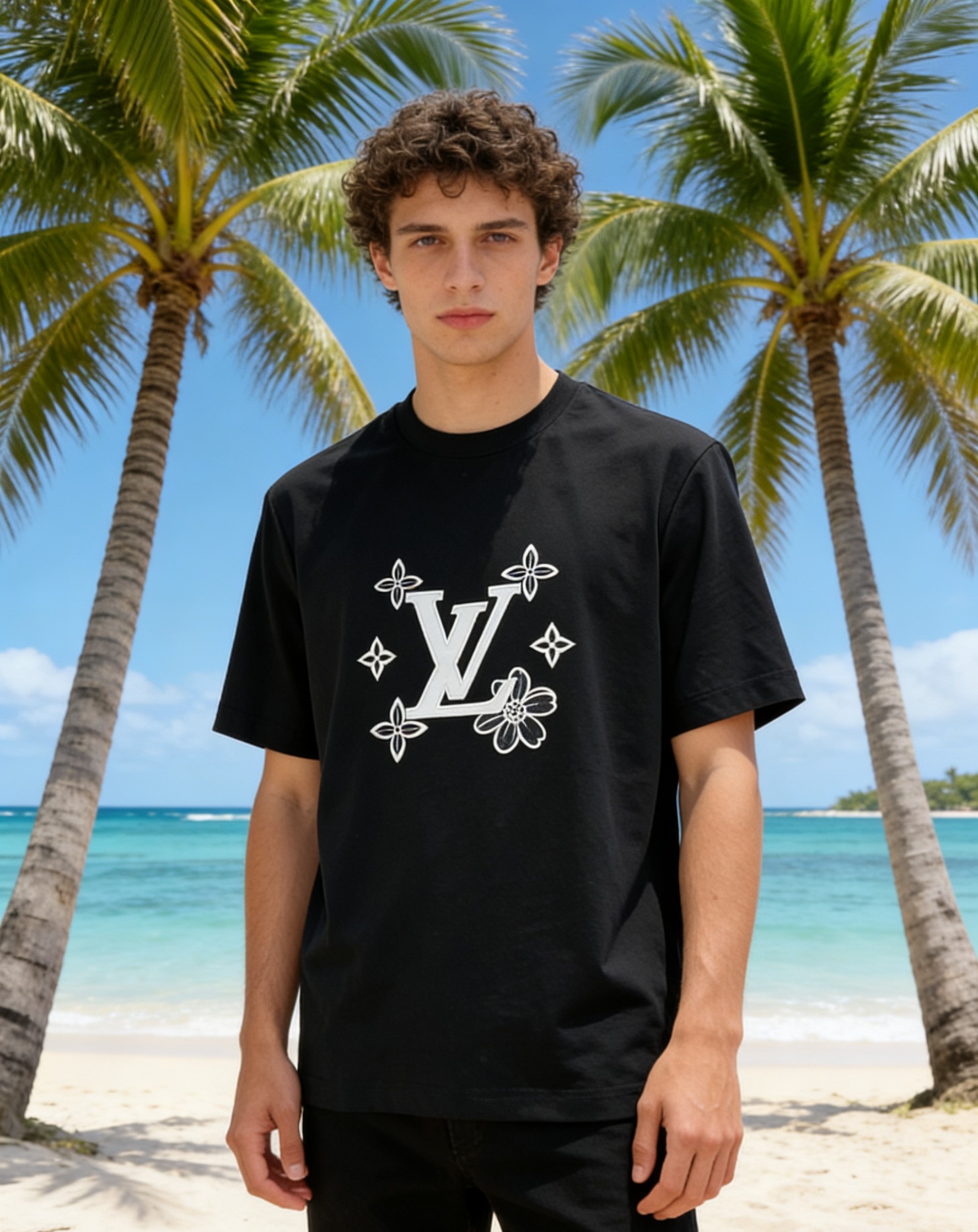 🐴《路易威登 LV》VIP高级定制！ 2026春夏季新款短袖。这款T恤是夏季男装系列新品，采用丝光工艺进