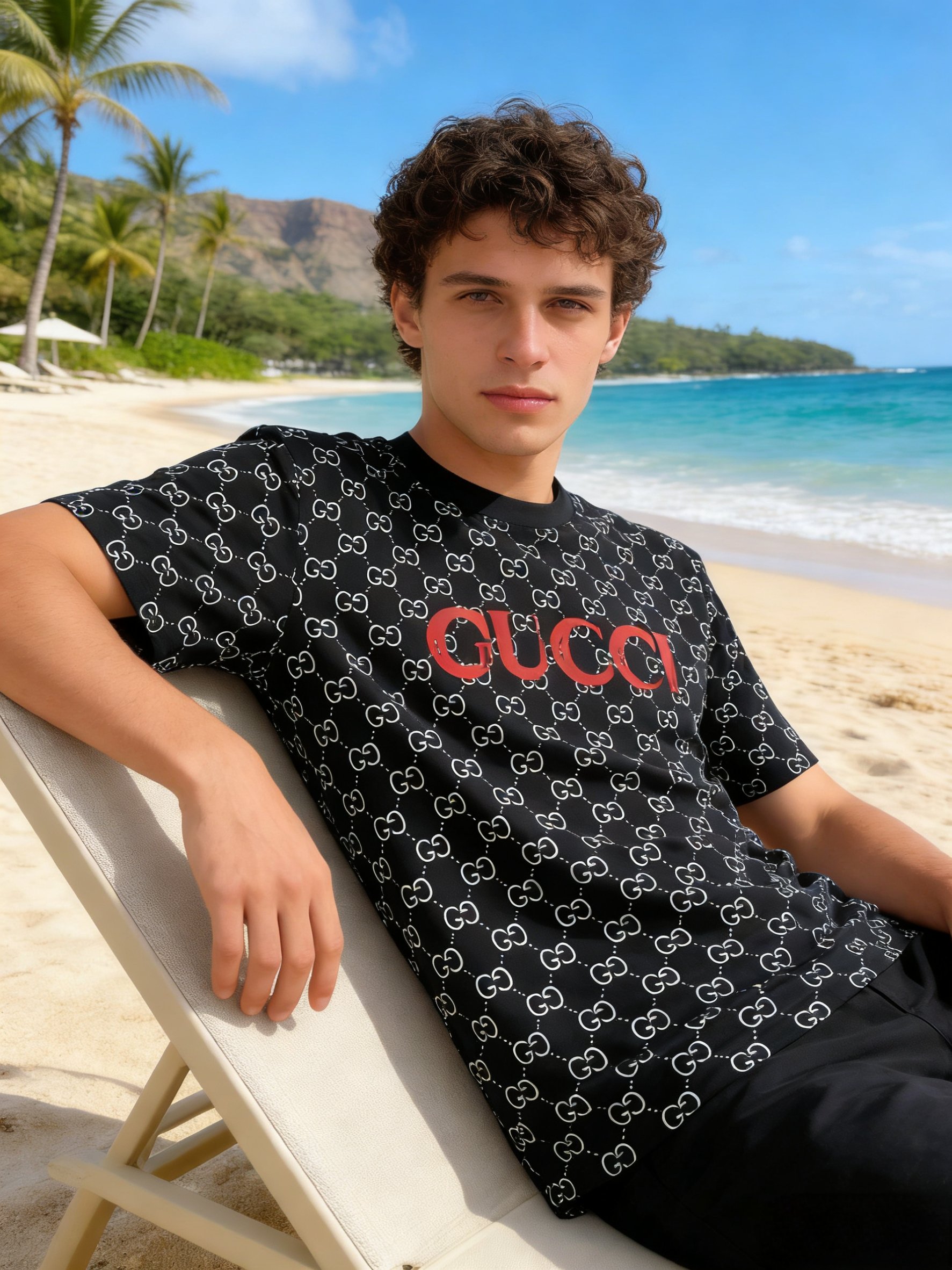 🐴《古奇 GUCCI》VIP高级定制！ 2026春夏季新款短袖。这款T恤是夏季男装系列新品，采用丝光工艺