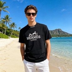 🐴《爱马仕 HERMES》VIP高级定制! 2026春夏季新款短袖。这款T恤是夏季男装系列新品,采用丝光 🐴《爱马仕 HERMES》VIP高级定制! 2026春夏季新款短袖。这款T恤是夏季男装系列新品,采用丝光
