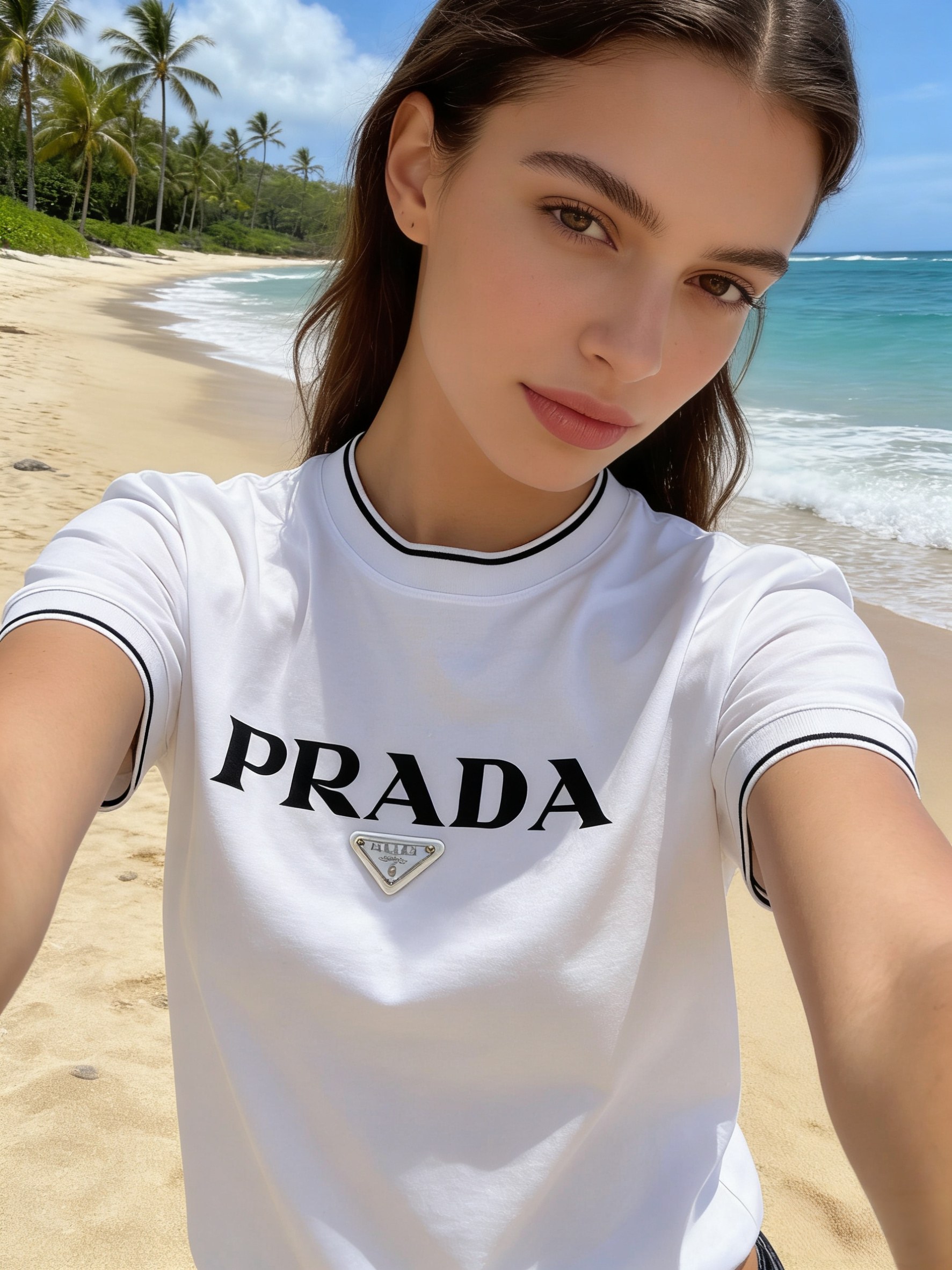 🐴《普拉达 PRADA》VIP高级定制！ 2026春夏季新款短袖。这款T恤是夏季男装系列新品，采用丝光工