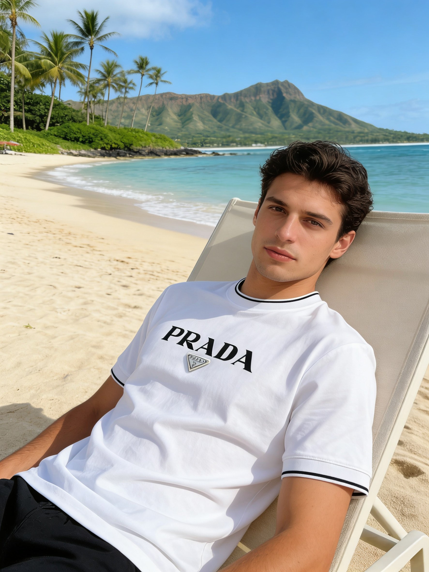 🐴《普拉达 PRADA》VIP高级定制！ 2026春夏季新款短袖。这款T恤是夏季男装系列新品，采用丝光工