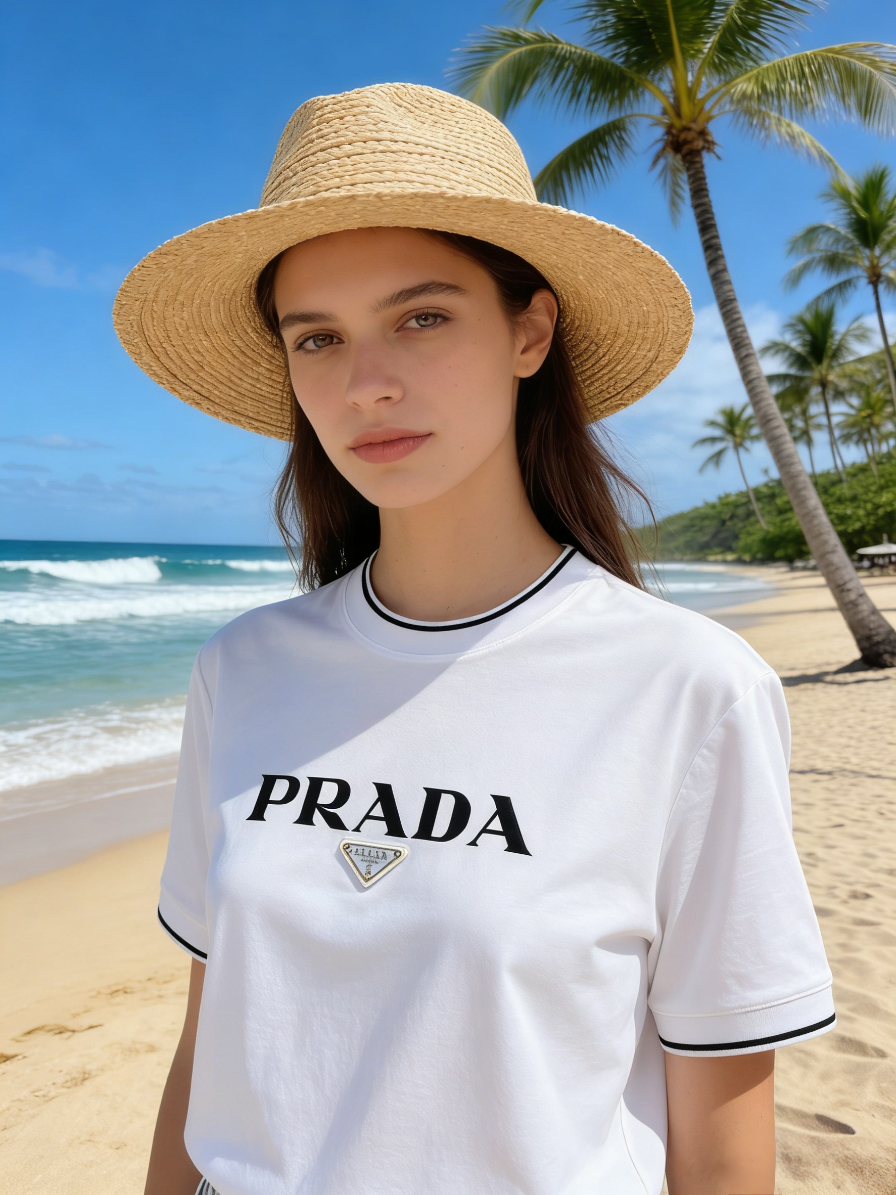 🐴《普拉达 PRADA》VIP高级定制！ 2026春夏季新款短袖。这款T恤是夏季男装系列新品，采用丝光工