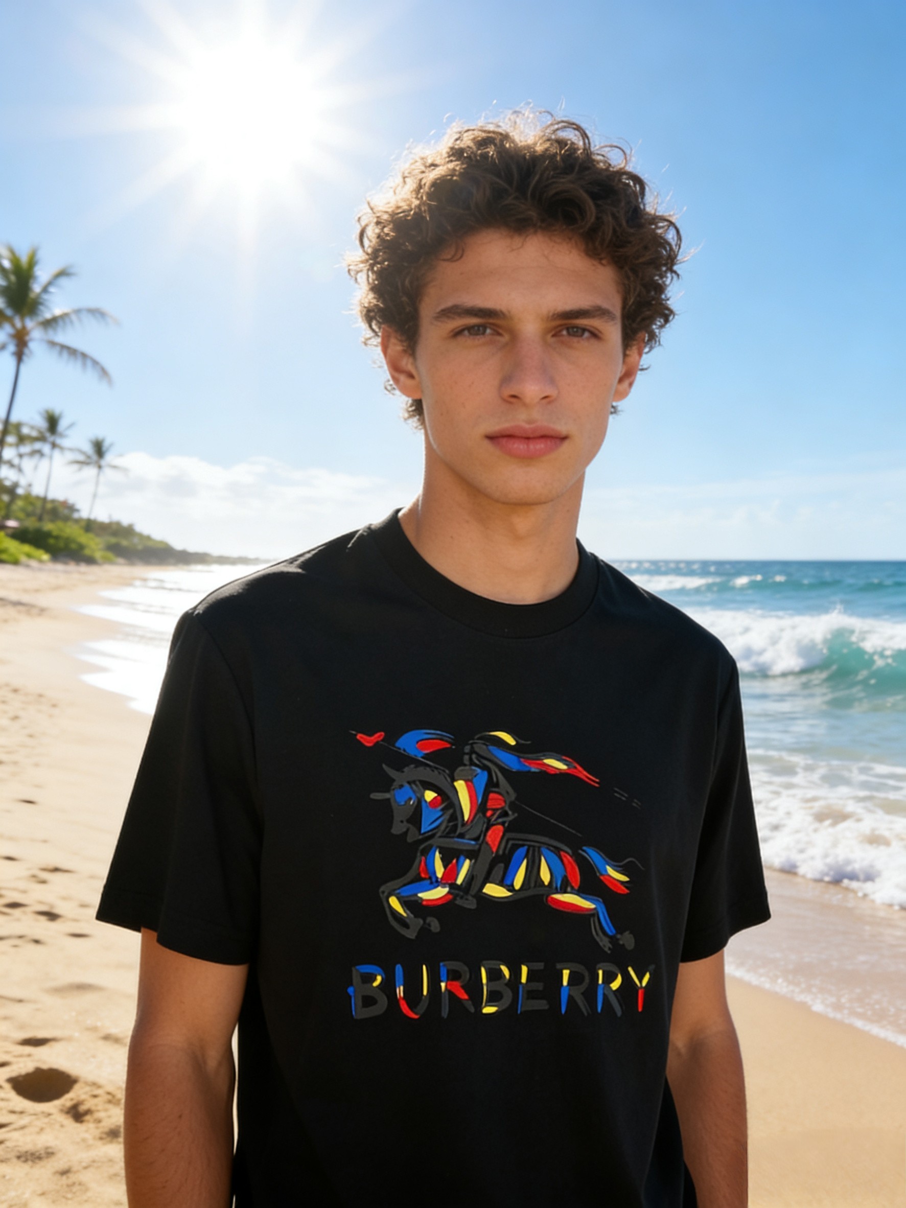 🐴《巴宝莉 Burberry》VIP高级定制！ 2026春夏季新款短袖。这款T恤是夏季男装系列新品，采用