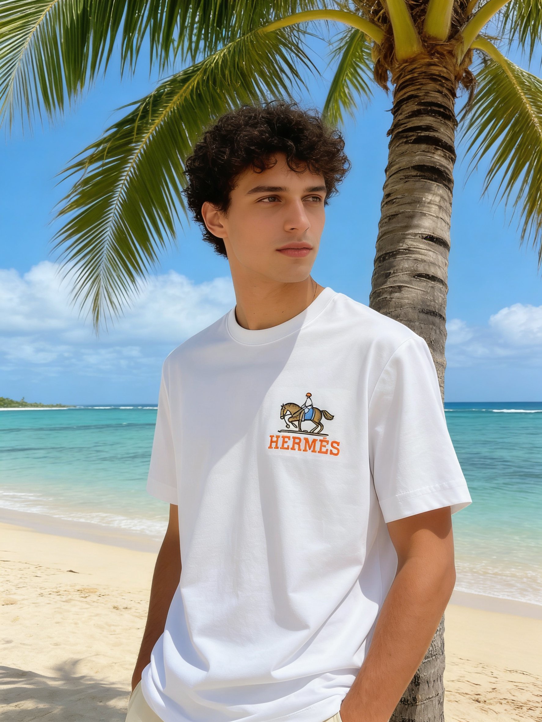 🐴《爱马仕 HERMES》VIP高级定制！ 2026春夏季新款短袖。这款T恤是夏季男装系列新品，采用丝光