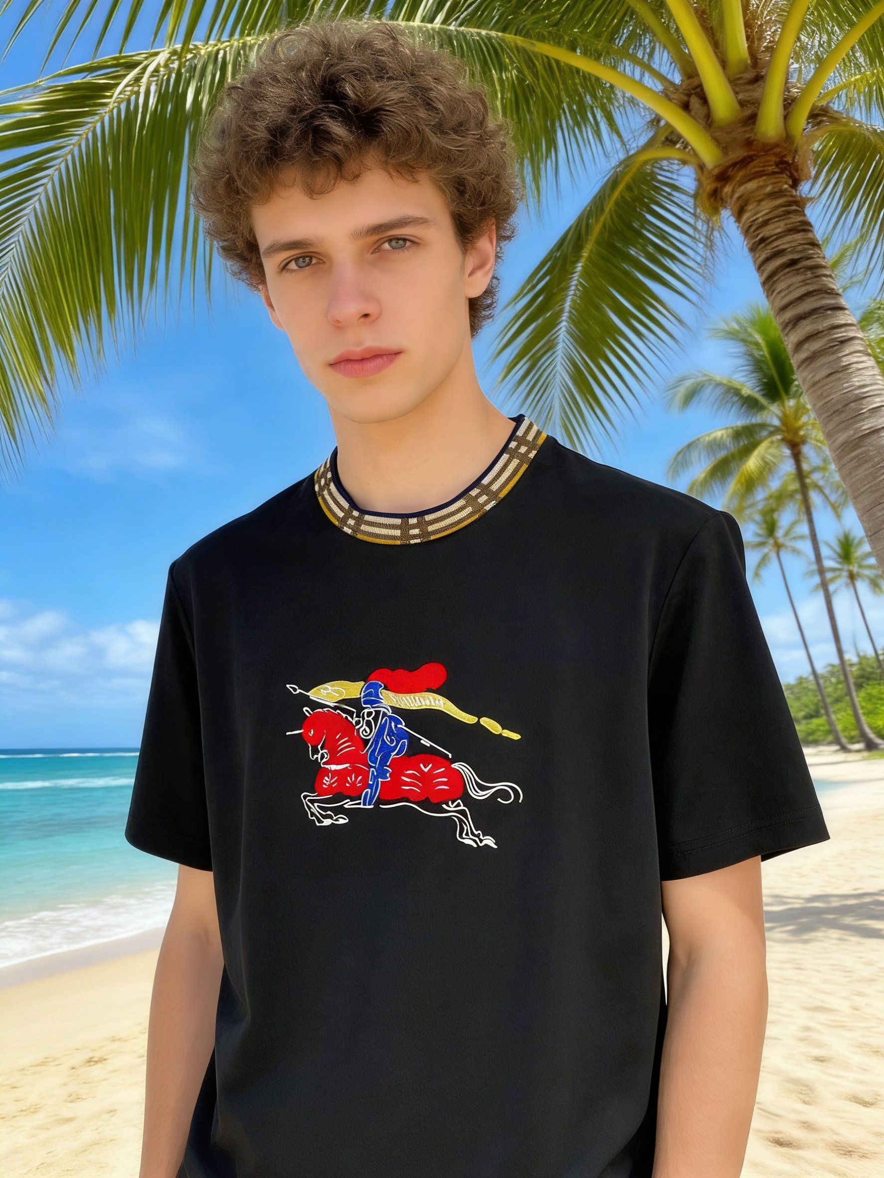 🐴《巴宝莉 Burberry》VIP高级定制！ 2026春夏季新款短袖。这款T恤是夏季男装系列新品，采用