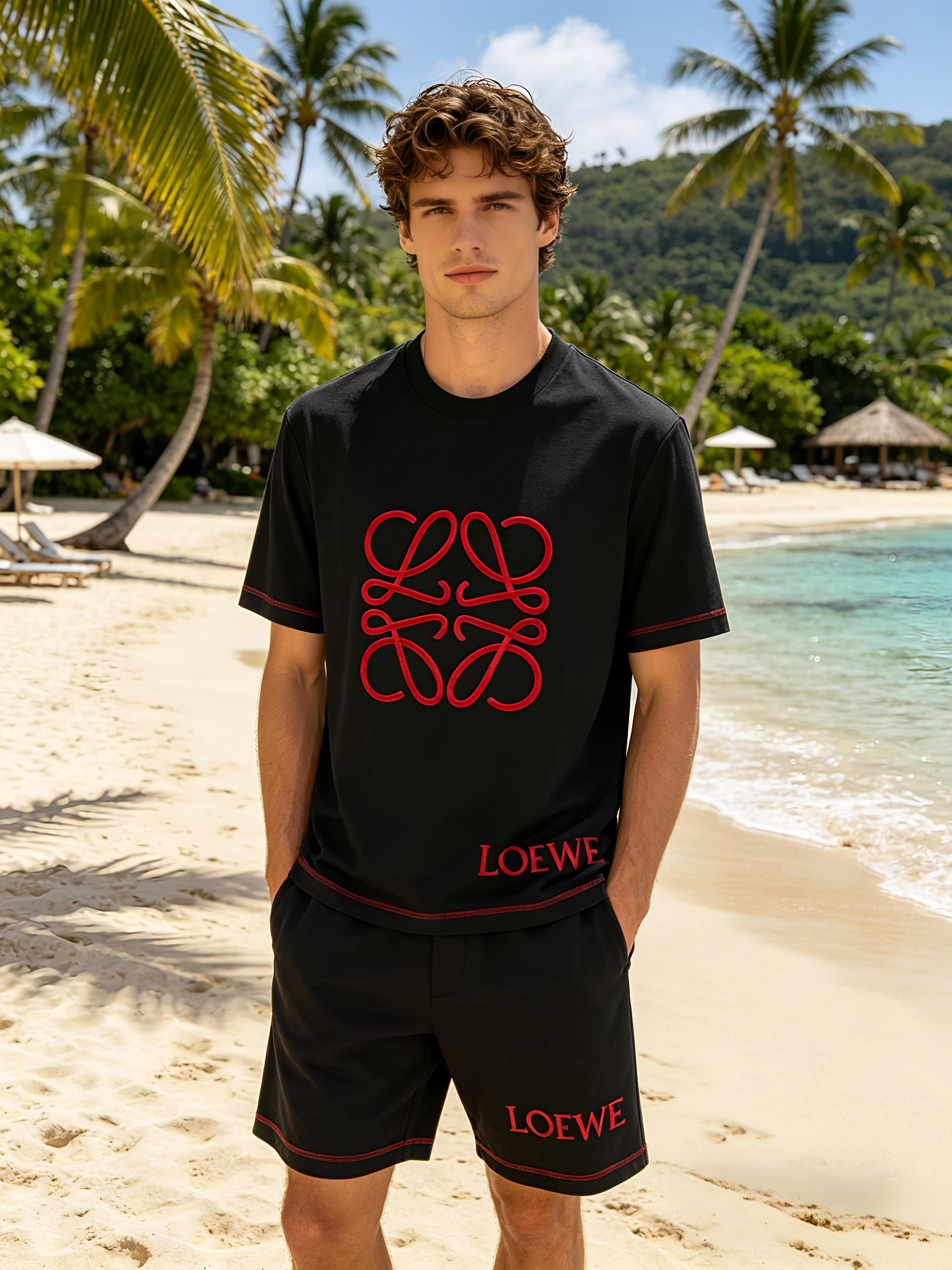 🐴《罗意威 LOEWE》VIP高级定制！ 2026春夏季新款短袖。这款T恤是夏季男装系列新品，采用丝光工