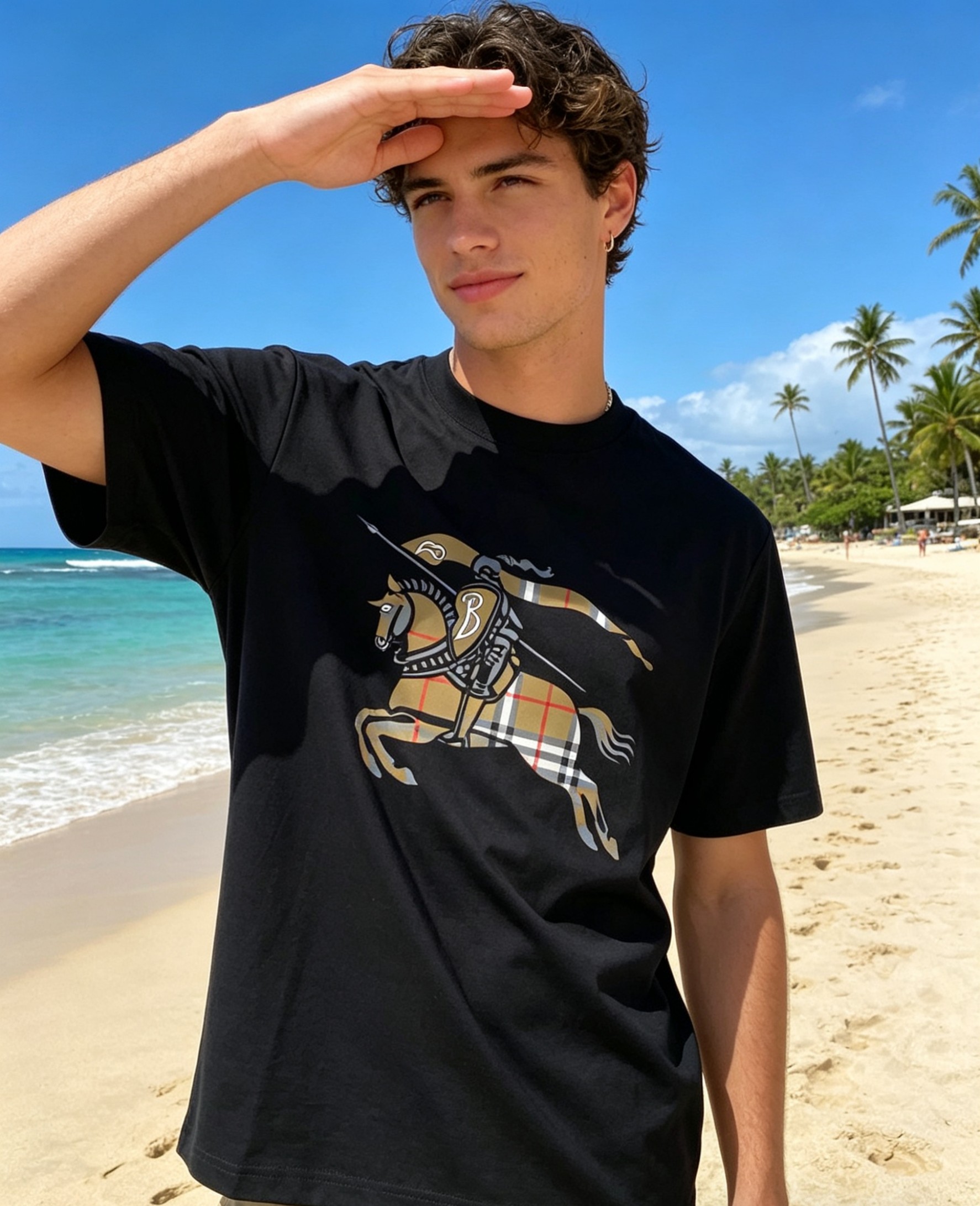 🐴《巴宝莉 Burberry》VIP高级定制！ 2026春夏季新款短袖。这款T恤是夏季男装系列新品，采用