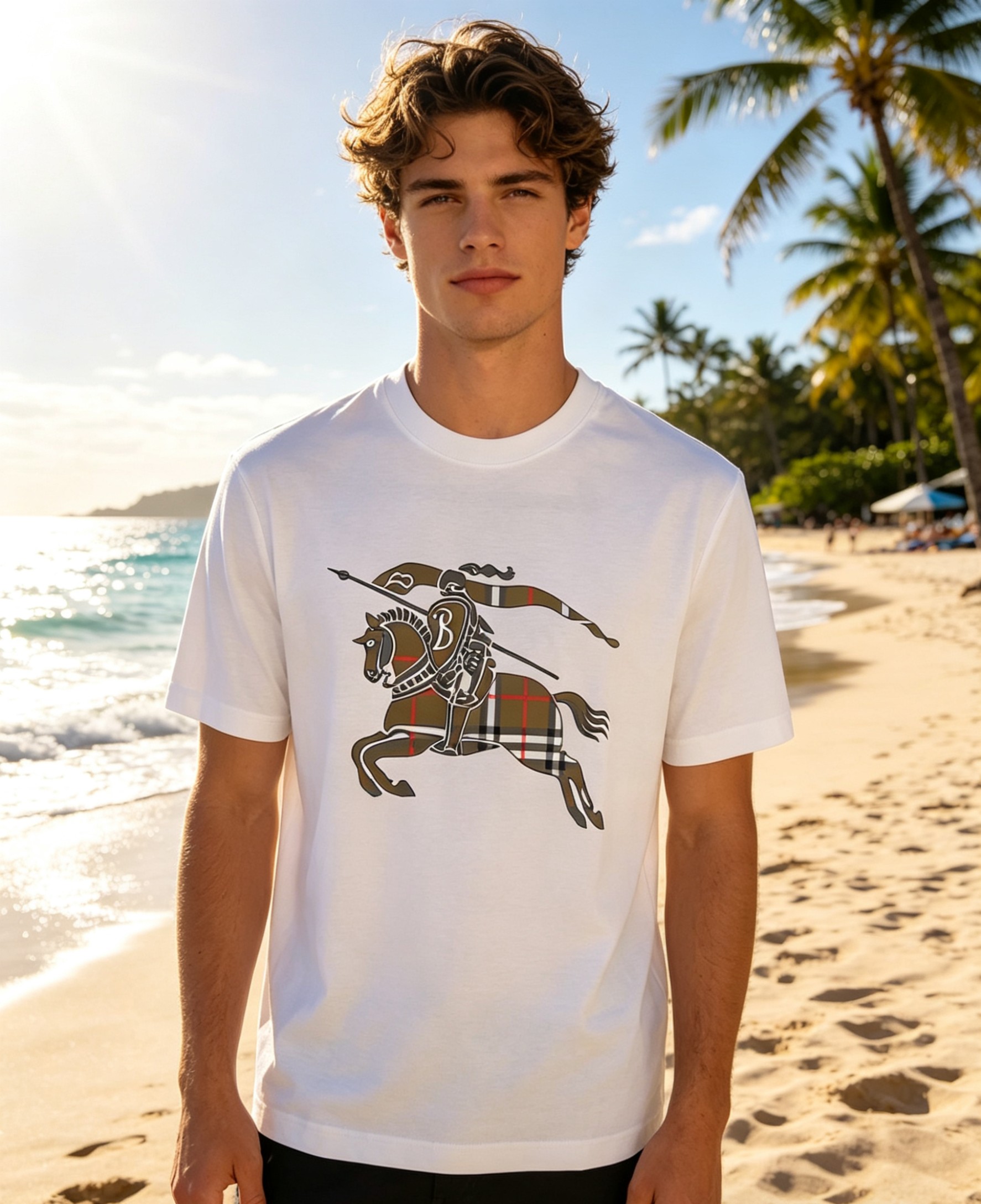 🐴《巴宝莉 Burberry》VIP高级定制！ 2026春夏季新款短袖。这款T恤是夏季男装系列新品，采用