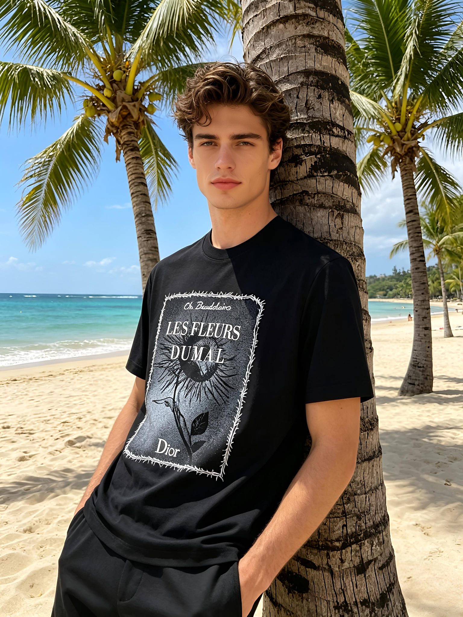 🐴《迪奥 Dior》VIP高级定制！ 2026春夏季新款短袖。这款T恤是夏季男装系列新品，采用丝光工艺进