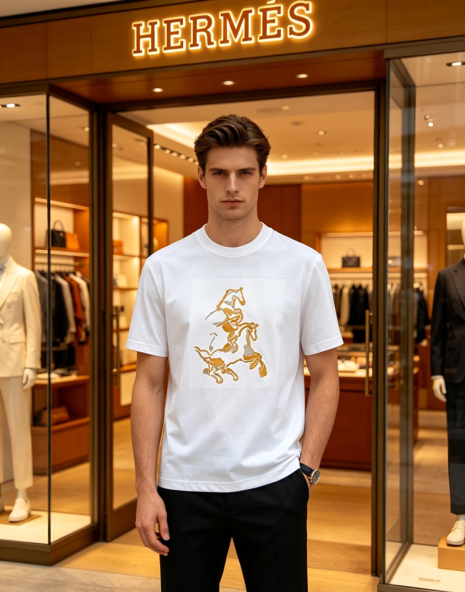 NO:910997,'HERMES' VIP advanced customization!  2026 spring and summer new short-sleeved. This T-shirt is a new product in the summer men's wear series. It is carefully made of imported fabrics with mercerized technology and has a heavy three-dimensional logo to add a casual style. Size M-3XL Recommended reference M120 catties or less (including 120 catties) L121-140 catties XL141-160 catties 2XL161-180 catties  3XL181—200 pounds,,hermes,hermes,T-shirt,tees,t-shirt,19860909《爱马仕 HERMES》VIP高级定制！ 2026春夏季新款短袖.这款T恤是夏季男装系列新品,采用丝光工艺进口面料精心制作,重工立体Logo,增添休闲风范.码数 M-3XL 推荐参考 M120斤以内（含120斤） L121—140斤 XL141—160斤 2XL161—180斤 3XL181—200斤,,hermes,hermes,T-shirt,tees，t-shirt,,Men's clothing