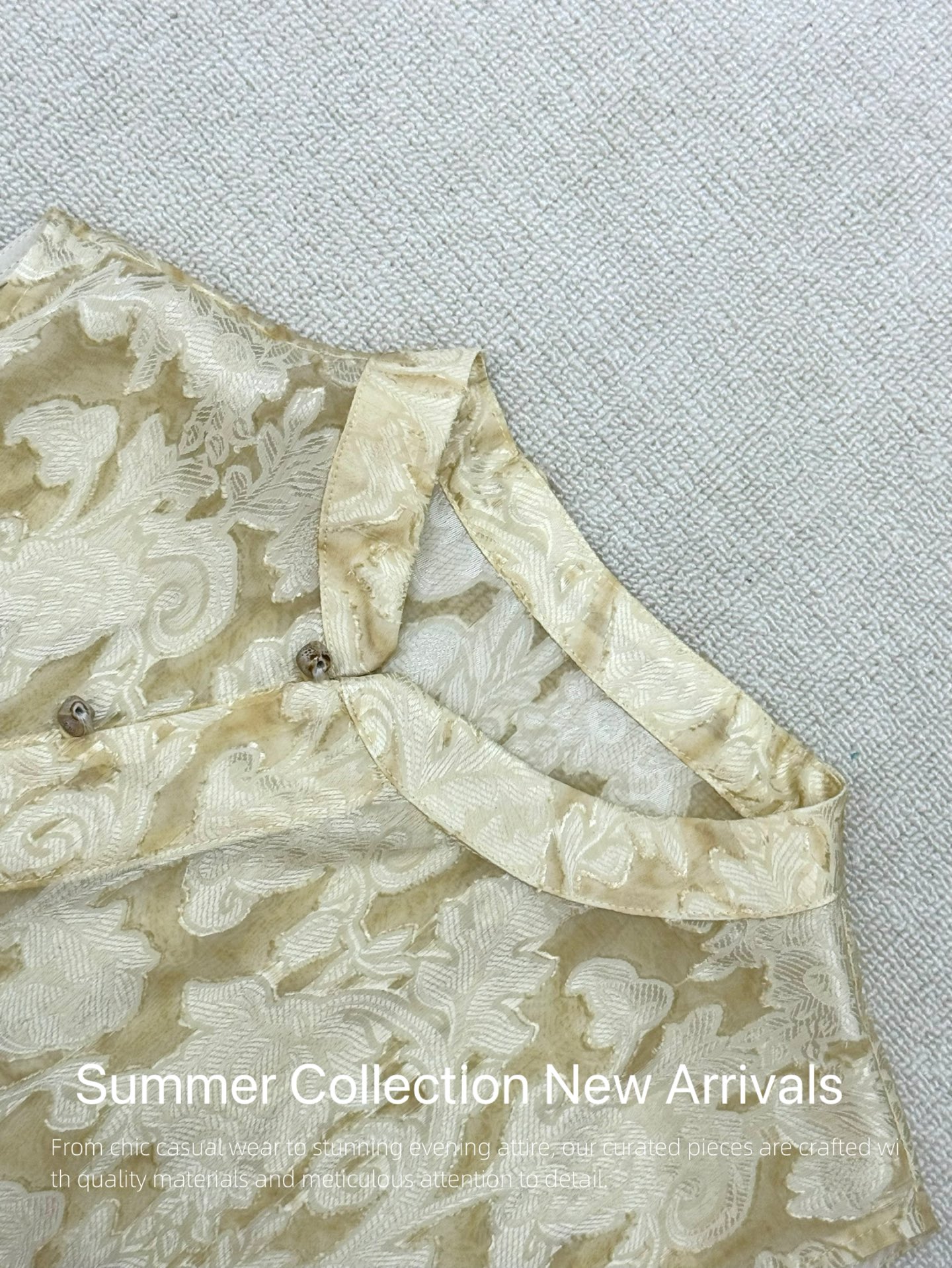 High-Quality Women’s Outfits with Fine Flower Drawings and Oriental Aesthetic Combining Traditional Elements - 图片 3