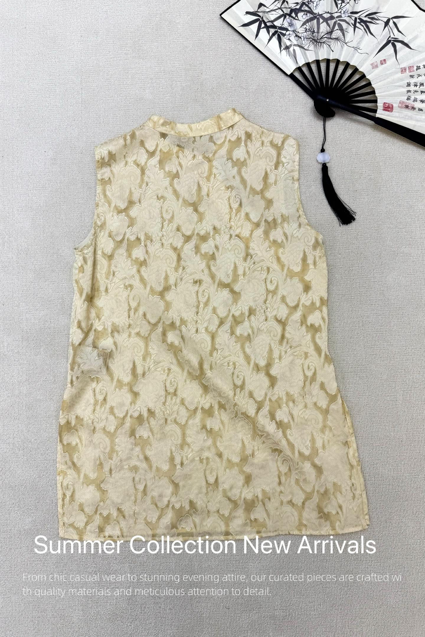 High-Quality Women’s Outfits with Fine Flower Drawings and Oriental Aesthetic Combining Traditional Elements - 图片 2