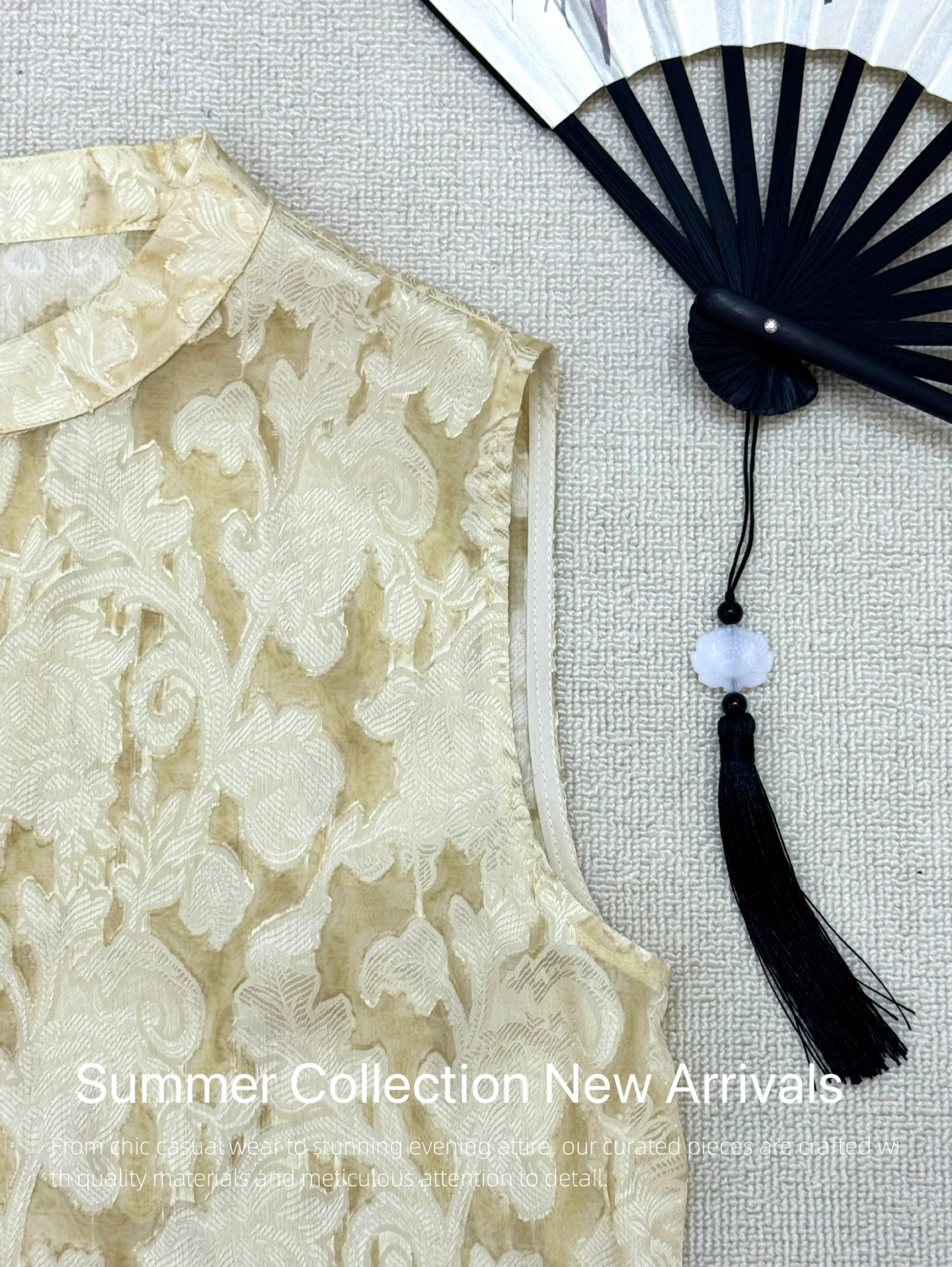 High-Quality Women’s Outfits with Fine Flower Drawings and Oriental Aesthetic Combining Traditional Elements - 图片 4