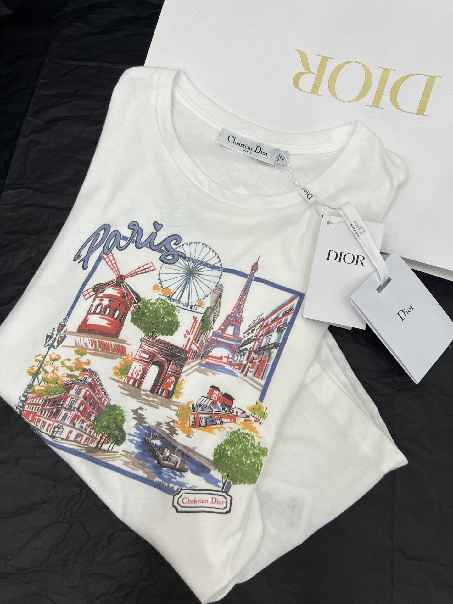 Romantic Parisian T-Shirt in Pure Cotton: P480 Women’s Suit Package Details. - 图片 4