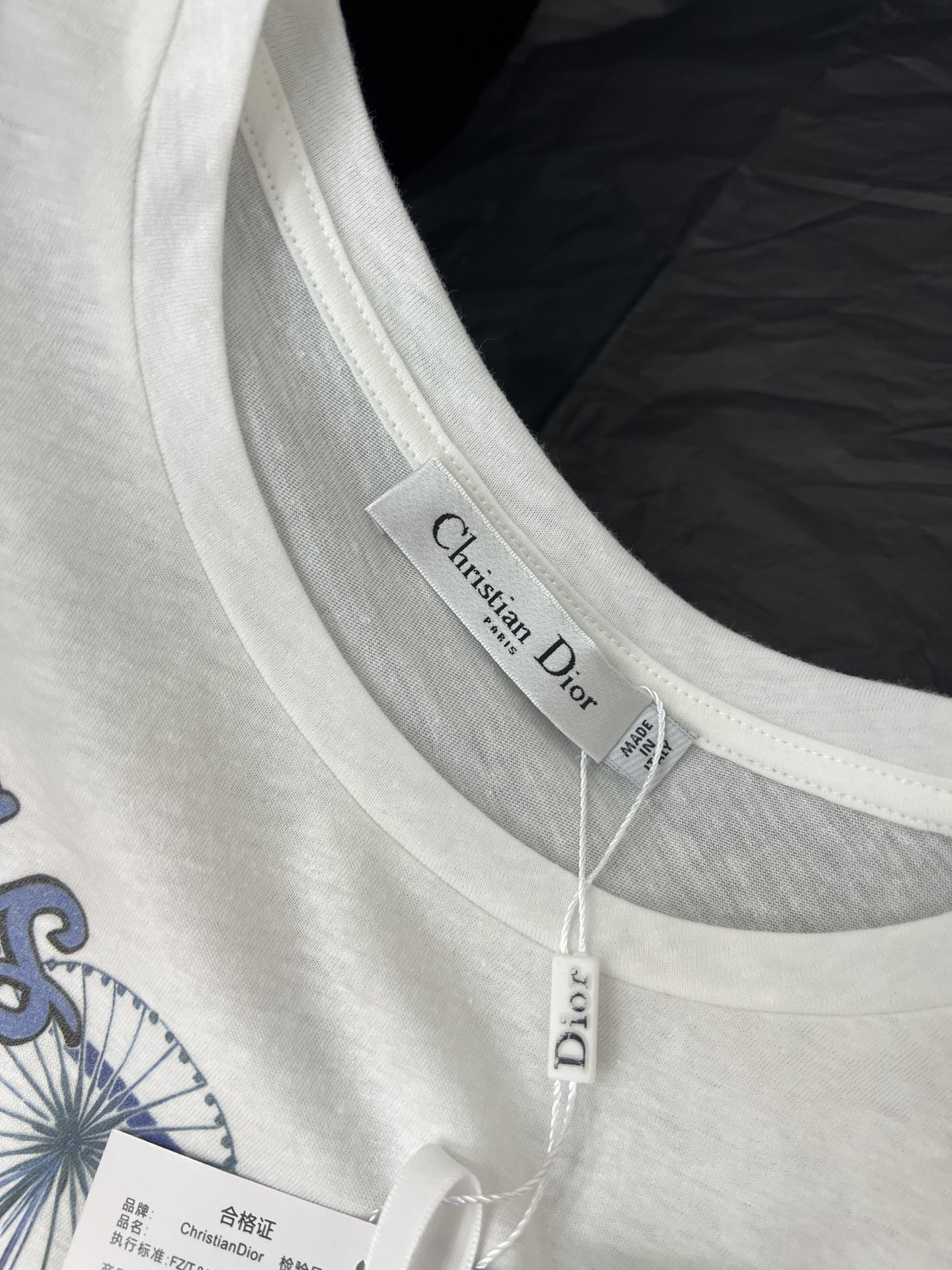 Romantic Parisian T-Shirt in Pure Cotton: P480 Women’s Suit Package Details. - 图片 3