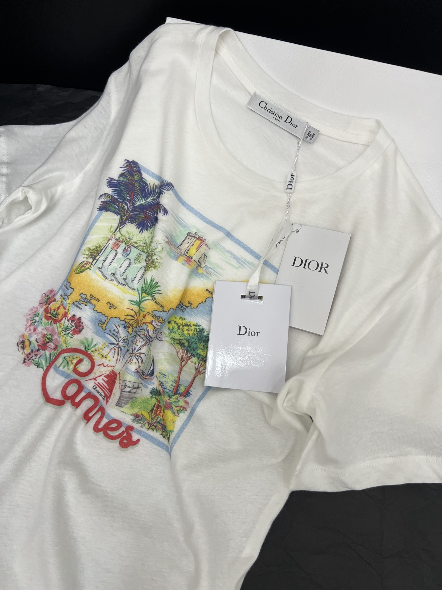 Romantic Seine River T-Shirt: Paris Pattern, Pure Cotton, Comfortable Fit, SML Details. - 图片 2