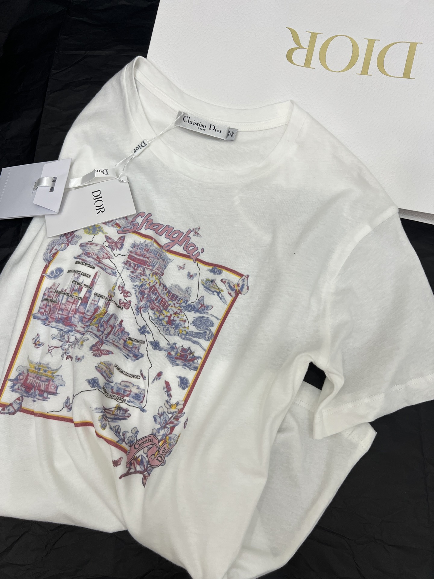 Romantic Seine River T-Shirt: Parisian Pattern, Imported Pure Cotton, Comfortable Fit - 图片 6