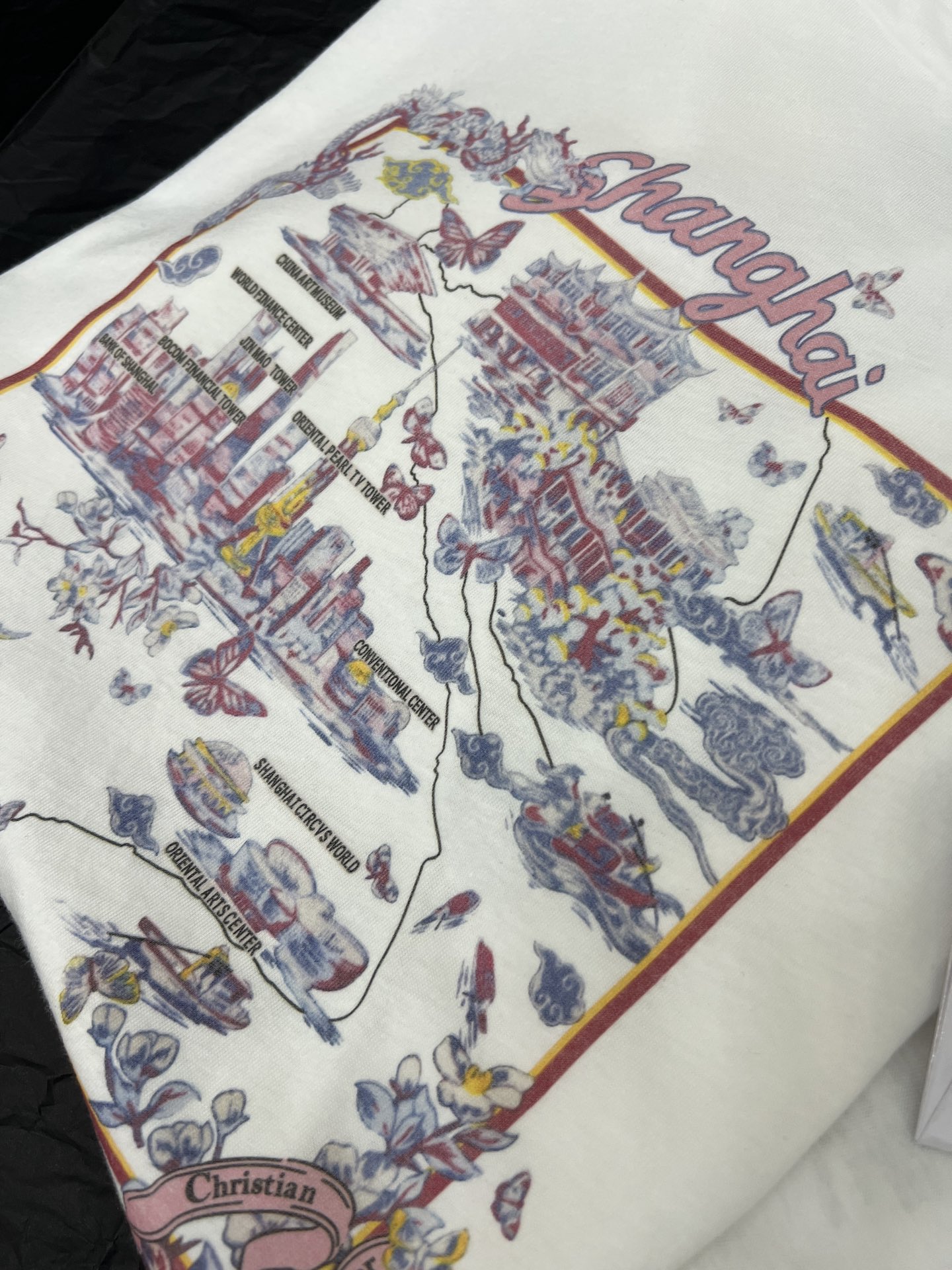 Romantic Seine River T-Shirt: Parisian Pattern, Imported Pure Cotton, Comfortable Fit - 图片 2