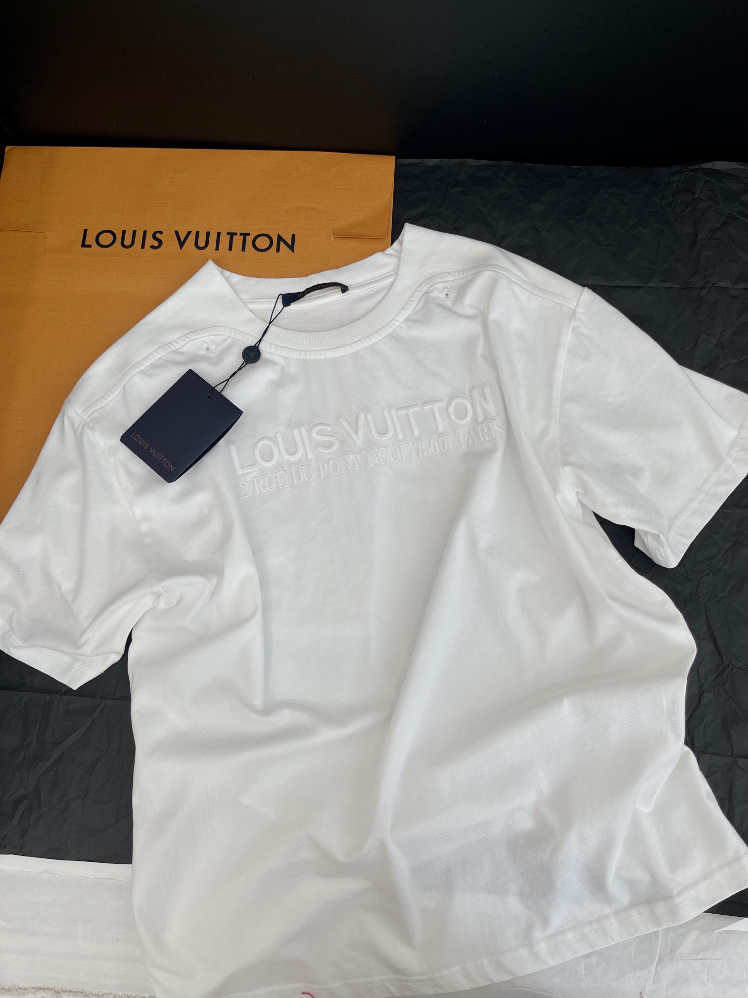 Embroidered Logo T-shirts for Men and Women with Original Rags Design - 图片 1