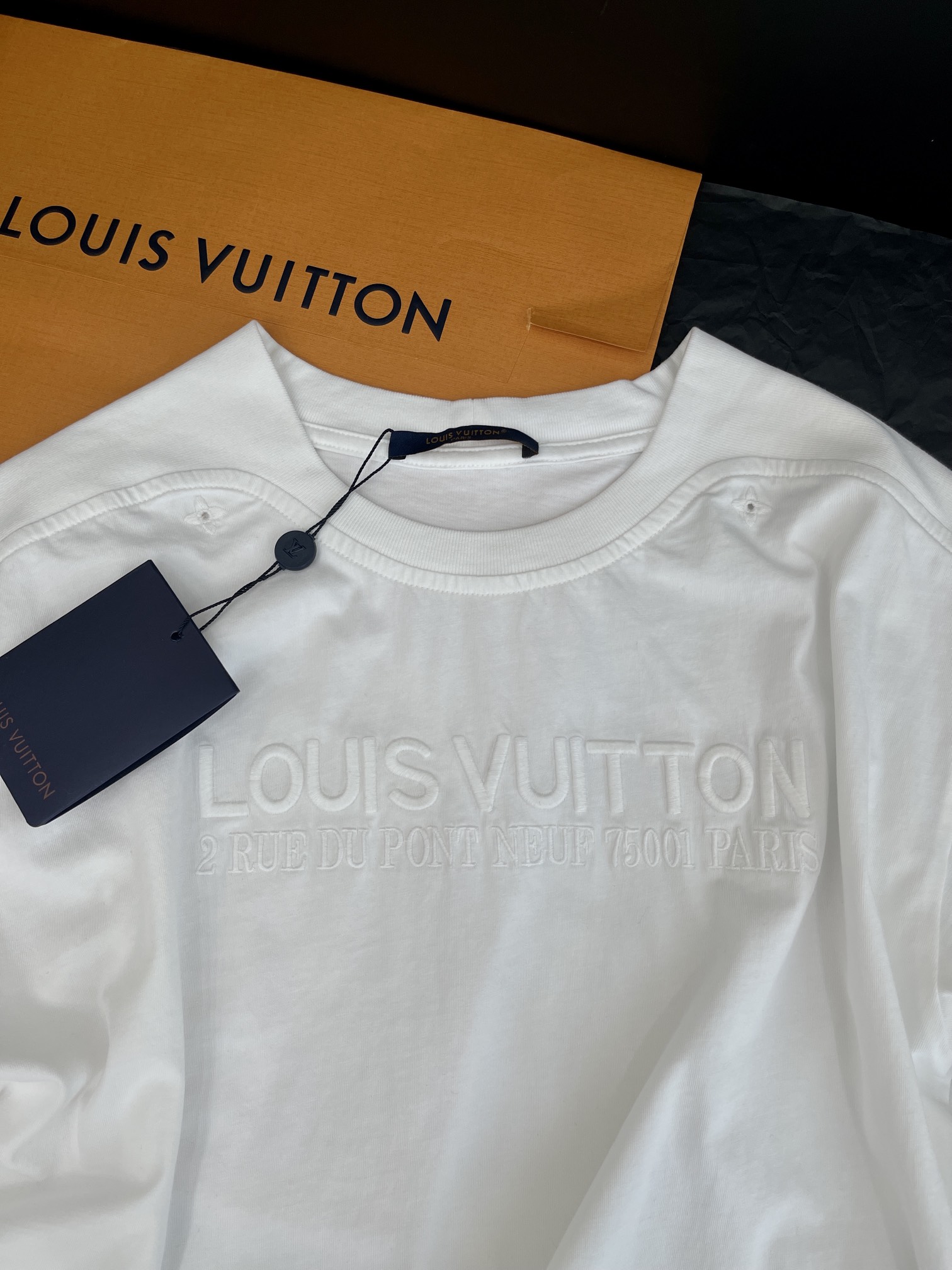 Embroidered Logo T-shirts for Men and Women with Original Rags Design - 图片 2