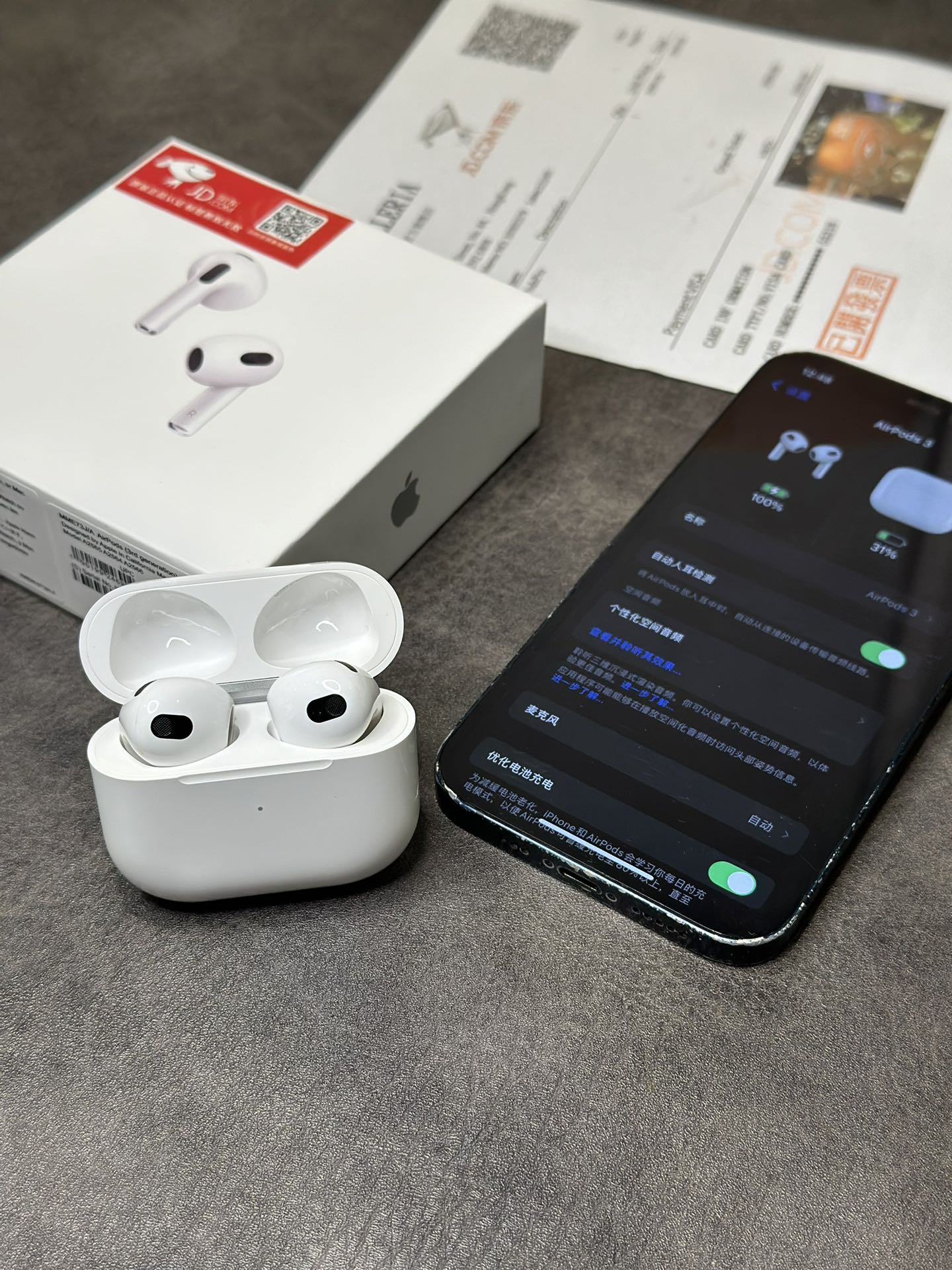 支持苹果开盖弹窗❤️ 设置操作界面/正品有的基本都有 本机序列号支持官网查询保修