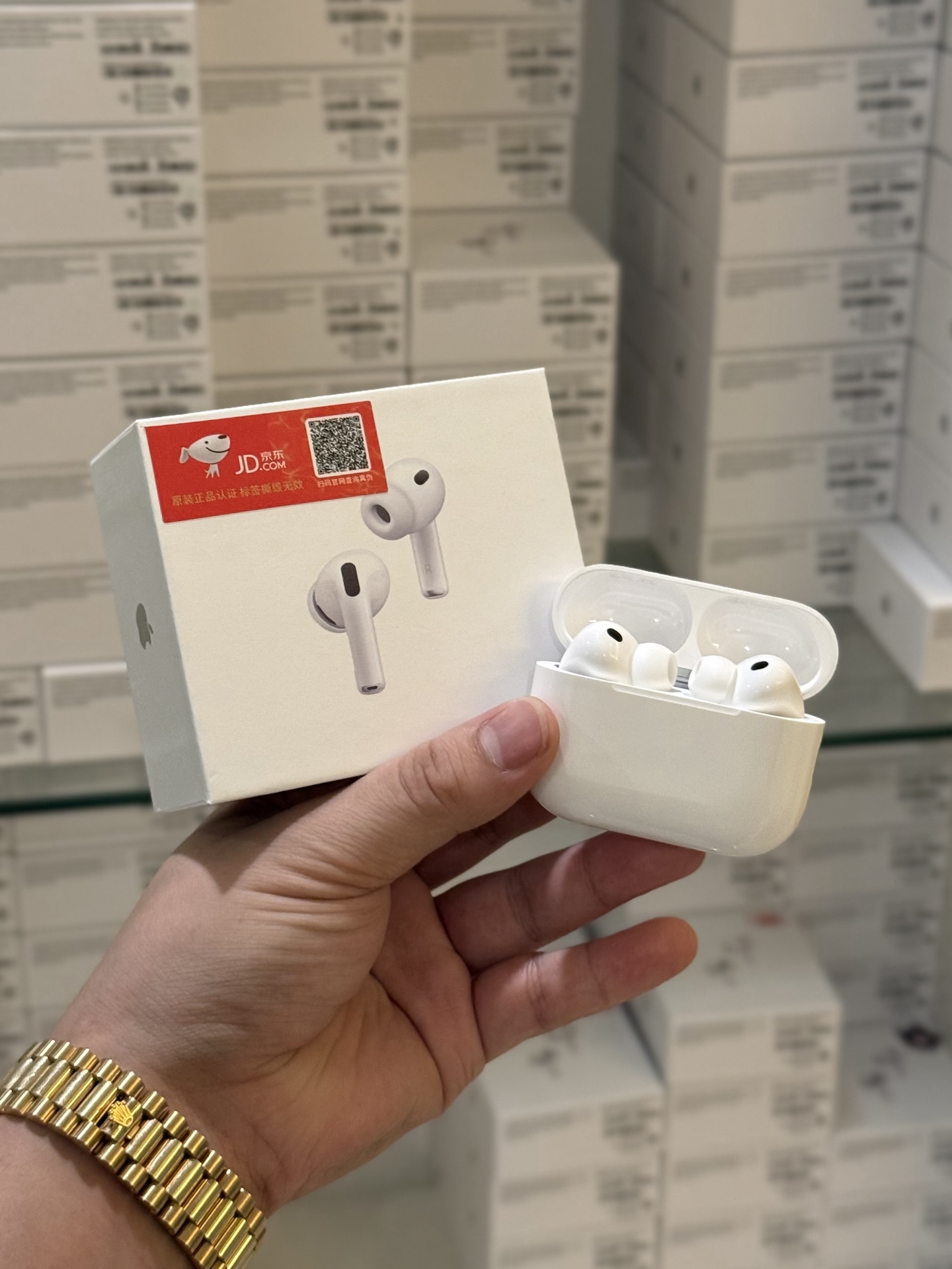 新款苹果耳机AirPodsPro3 默认贴京东标 不需要贴标的报货备注