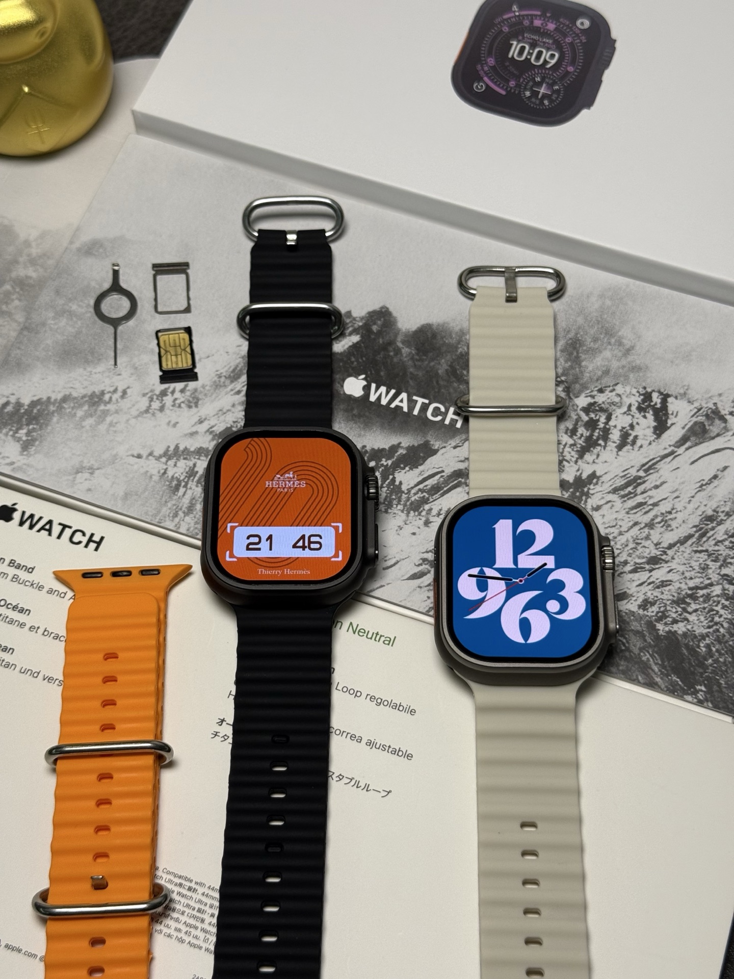 插卡版出货✔️💰450
苹果AppleWatch Ultra3 蜂窝插卡版 ln毒版
莆田工厂订单 真正1:1完美复刻 可通用正品配件
目前唯一能跟正品通用配件的版本 认准这一点‼️
市面其版本都无法做到能用正品保护壳跟配件
包装跟正品一样带苹果logo 高端复刻认准莆田制造
外观细节做工功能甩华强北那些山寨电子垃圾两条街
原装amoled屏 90hz刷新率 操作动画非常丝滑流畅
重磅功能来了！！各位注意看介绍
新增DeepSeek AI软件 有任何不懂的随时为你解答
支持插卡打电话 连接wifi无线网 蓝牙等三种模式
可登录微信/QQ 手表回复微信息 查看图片‼️
支持下载各种软件 登录微信QQ等 支持独立打电话
手表可在线看抖音 爱奇艺视频 网易云音乐等 非常牛逼
支持NFC 在线导航 离线支付 全屏歌词 电子小说
正品有的功能基本都有 值得入手把玩 绝对物超所值

支持插卡独立使用 可打电话上网发微信等
完全可以当做儿童上学佩戴 绝对全场最亮的仔💯✔️
精准心率检测 运动计步 卡路里消耗等运动功能
支持运动里程记录 睡眠/心率/血氧监测等功能
升级560mAh锂离子聚合物电池 日常佩戴完全够用
信号频段支持B1/B3/B7/B5/B8/B38/B39/B40/B41
系统内置常见24国语言 承接国外订单 量大价格可谈

下单配置苹果原装包装盒 两条表带 无线充电器等
售后保修三个月 屏幕膜不撕外观没磨损支持退换‼️