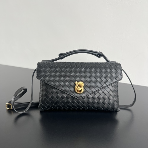 Bottega Veneta Knot Lock Crossbody Bag, Intrecciato Woven Leather, Black 1 Bottega Veneta Knot Lock Crossbody Bag, Intrecciato Woven Leather, Black