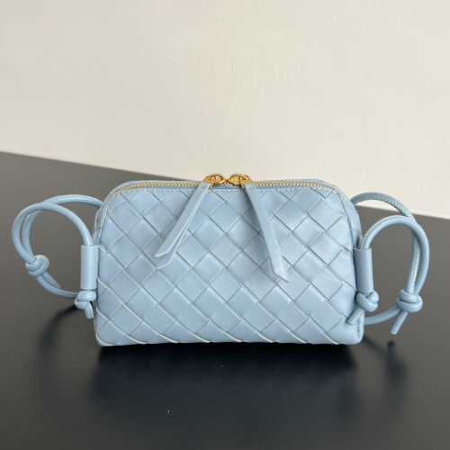 Bottega Veneta Concert Pouch: Woven Leather, Adjustable Strap, Light Blue 1 Bottega Veneta Concert Pouch: Woven Leather, Adjustable Strap, Light Blue