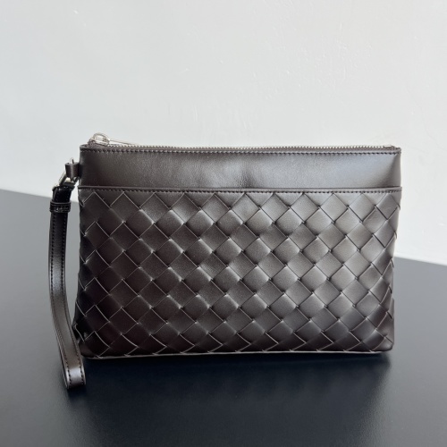 BV Woven Leather Clutch Bag for Men, Classic Slim Design with Detachable Wrist Strap 1 BV Woven Leather Clutch Bag for Men, Classic Slim Design with Detachable Wrist Strap