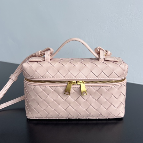 Bottega Veneta Woven Leather Vanity Case with Strap, Pink, 22x12.5x5 cm 1 Bottega Veneta Woven Leather Vanity Case with Strap, Pink, 22x12.5x5 cm