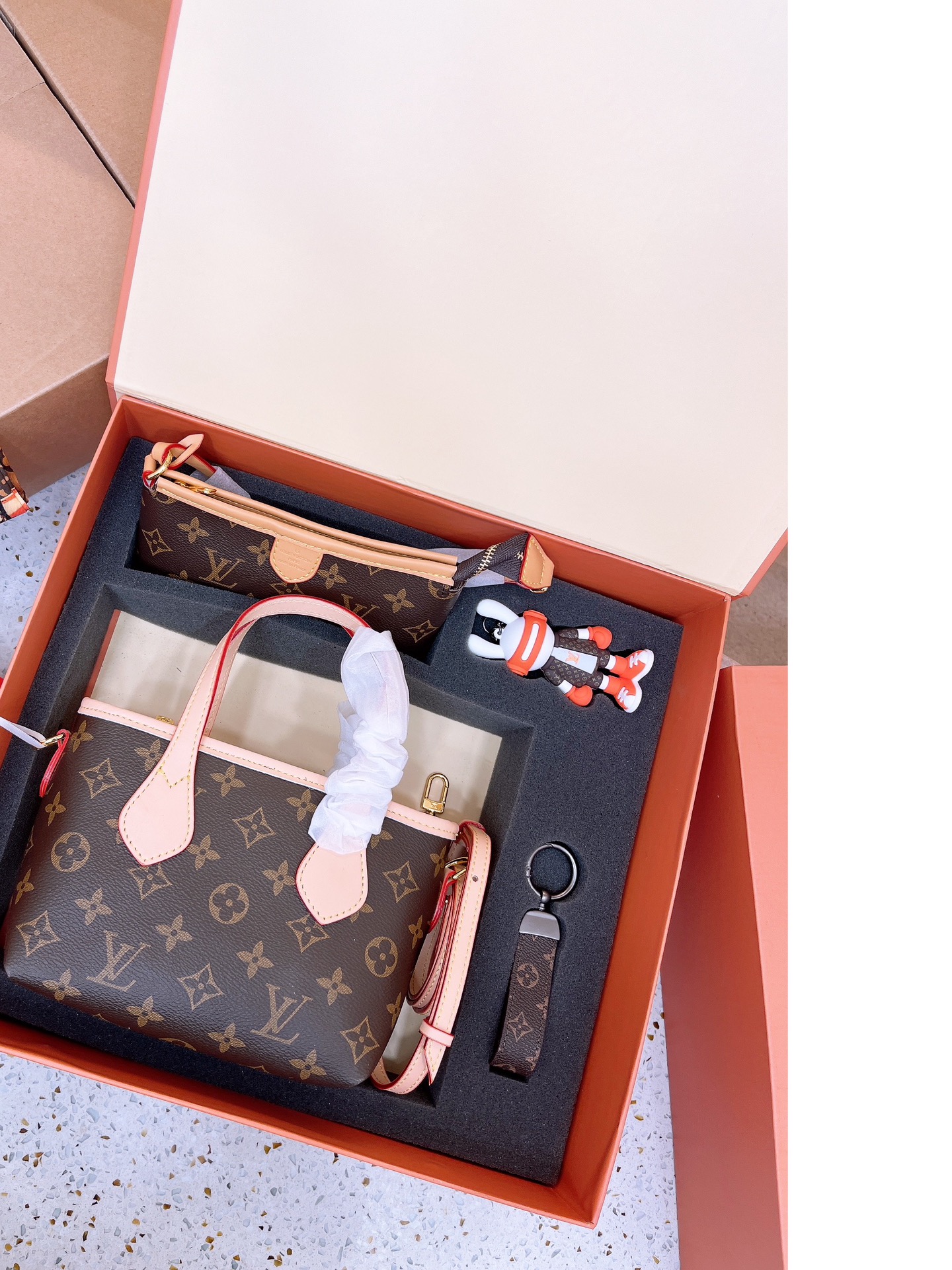 Louis Vuitton LV Neverfull Handbags Tote Bags Pink Fashion Mini