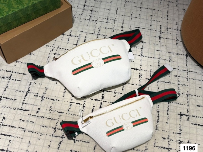 Gucci Inspired White Belt Bag with Signature Stripe and Adjustable Strap 1 Gucci Inspired White Belt Bag with Signature Stripe and Adjustable Strap