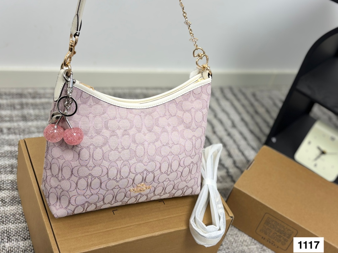 Coach Women's Signature Coated Canvas Hobo Bag with Chain Strap 18 i1755791674 3787 8