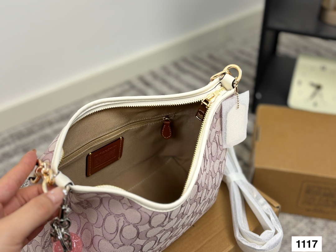 Coach Women's Signature Coated Canvas Hobo Bag with Chain Strap 24 i1755791674 8318 4