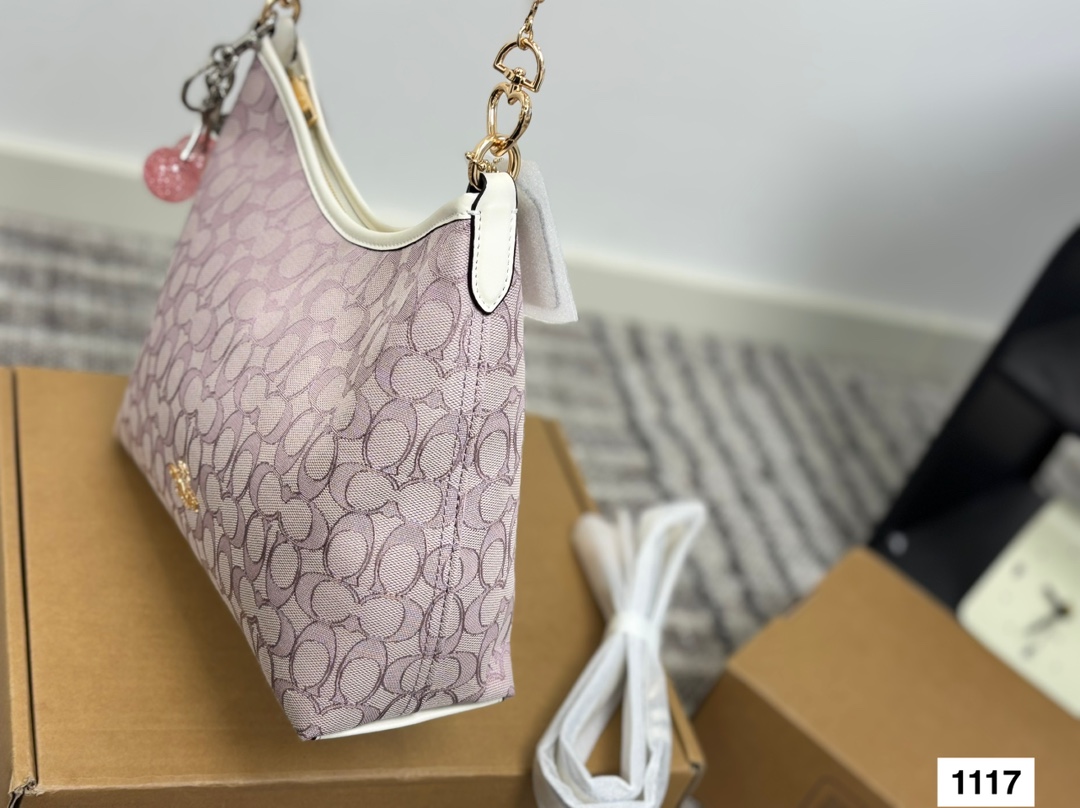 Coach Women's Signature Coated Canvas Hobo Bag with Chain Strap 21 i1755791674 8565 5