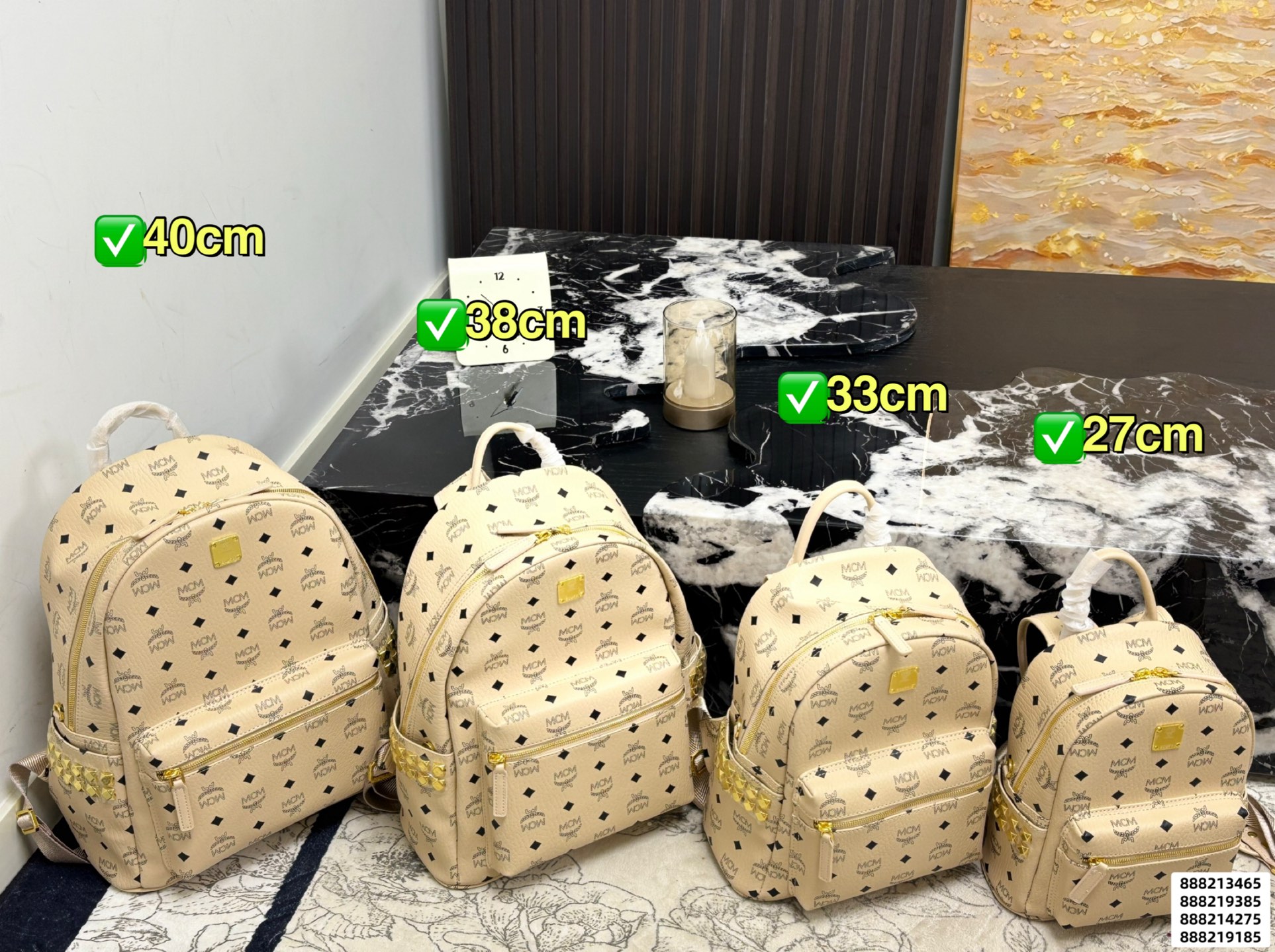 p175 p165 p155 p145 medidas: alto 40cm/alto 38cm/alto 33cm/alto 27cm MCM mochila brandenburg, apta para hombr…
