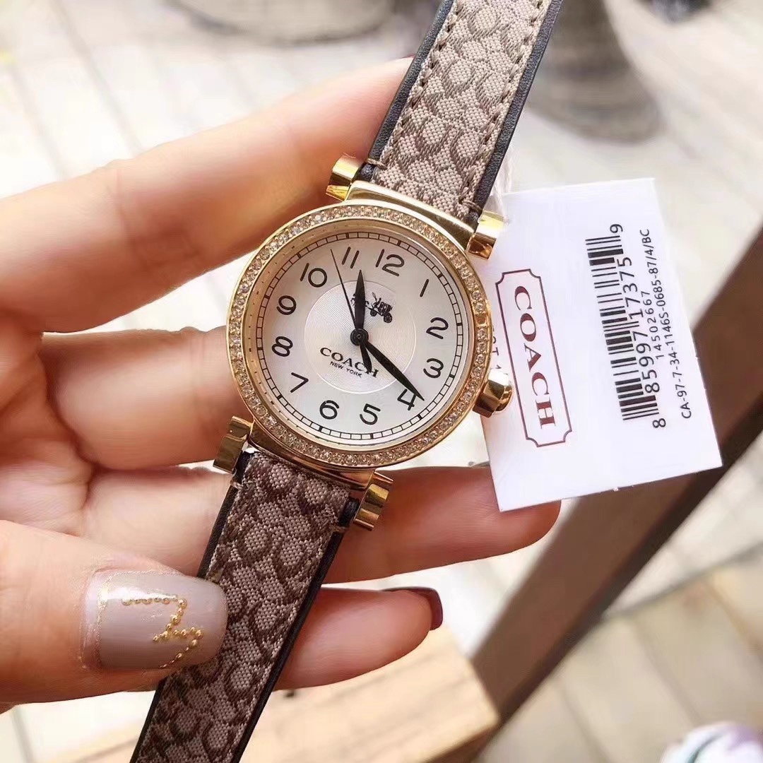 Luxury Cartier-like 32mm gold watch with valose crystal, perfect for special occasions. - 图片 3
