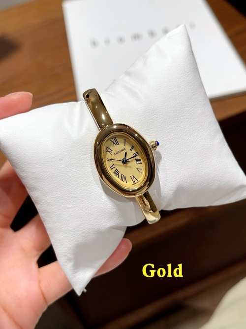 Cartier Baignoire Wristwatch, Elegant Gold-Tone, Quartz Movement, 32x23mm 1 Cartier Baignoire Wristwatch, Elegant Gold-Tone, Quartz Movement, 32x23mm