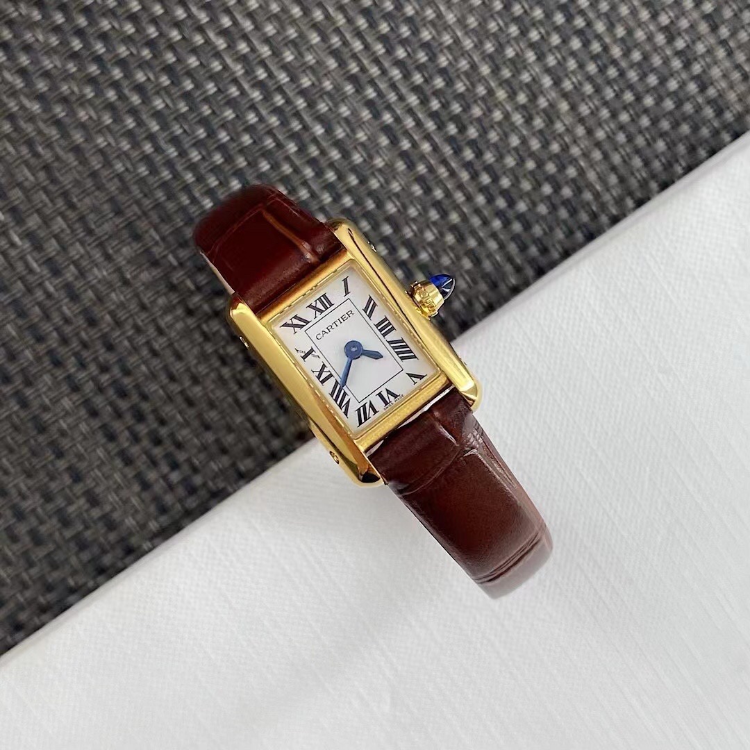 Cartier Tank Mini Ladies Watch,WGTA0212,24mm,Gold Case,Brown Leather Strap 6 i1749032338 208 3