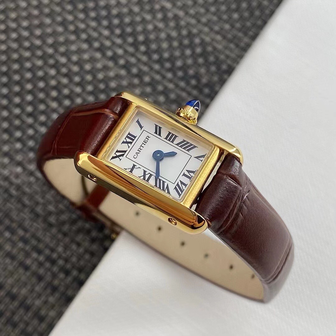 Cartier Tank Mini Ladies Watch,WGTA0212,24mm,Gold Case,Brown Leather Strap 5 i1749032338 2987 7