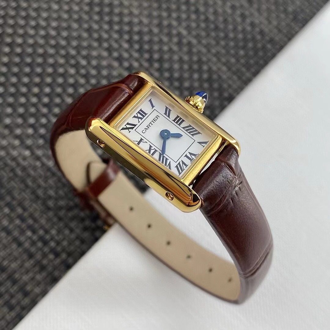 Cartier Tank Mini Ladies Watch,WGTA0212,24mm,Gold Case,Brown Leather Strap 7 i1749032338 7278 6